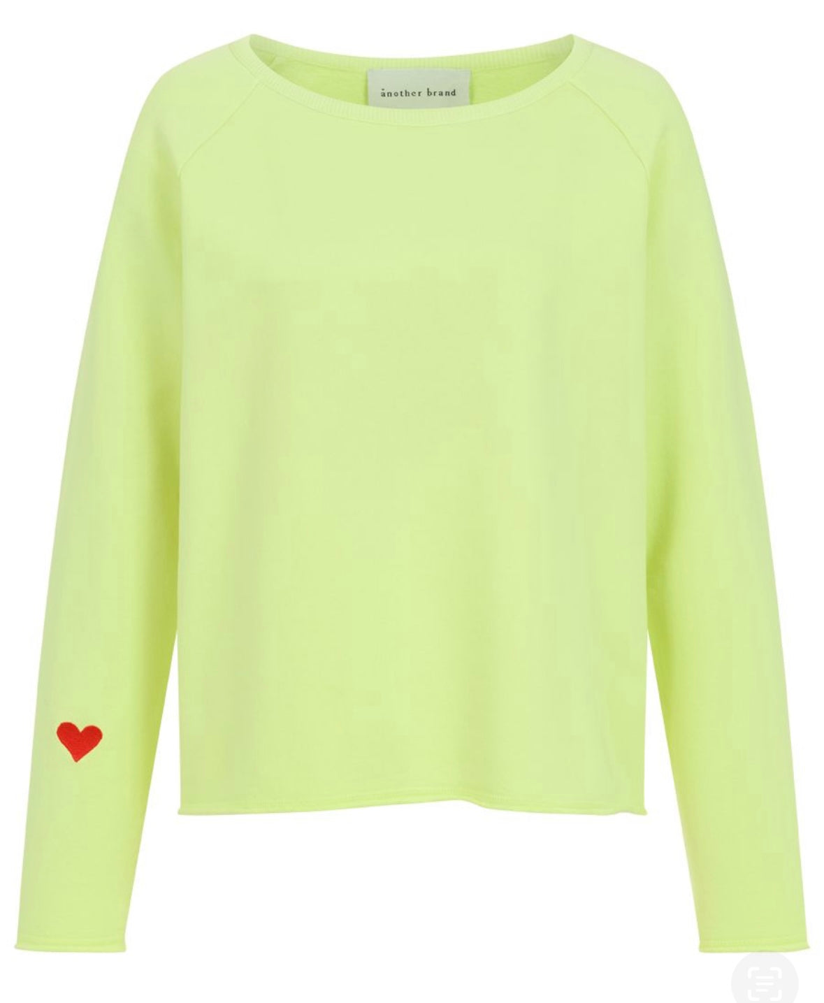 Sweatshirt Heart in neon gelb - Another Brand