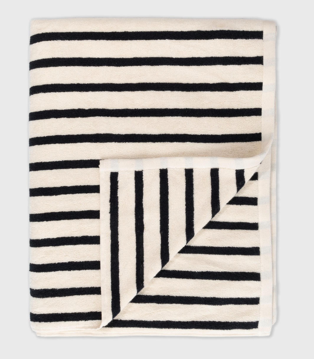 Towel Stripes ecru/black - 10 DAYS