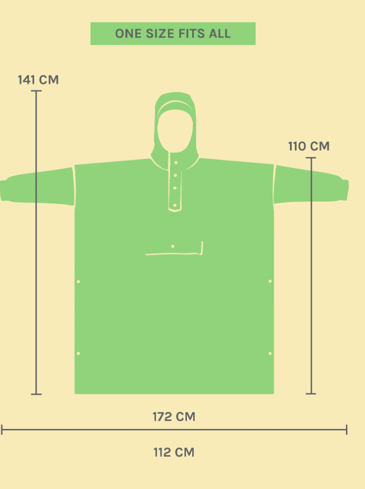 BACK TO Black - Rain Poncho - Rainkiss- Rainkiss