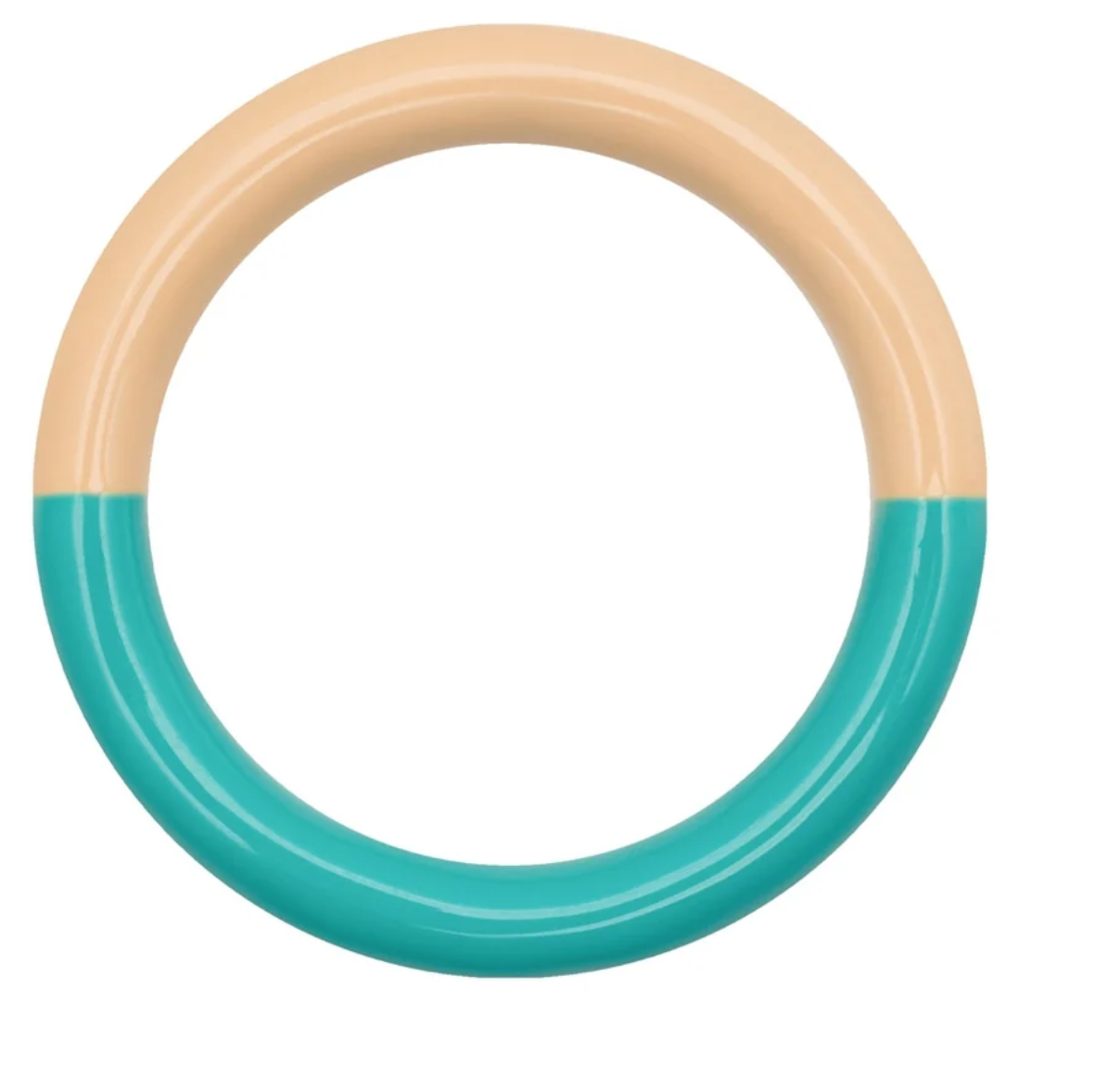Double Color Ring Petrol/Buttercream  - LULU