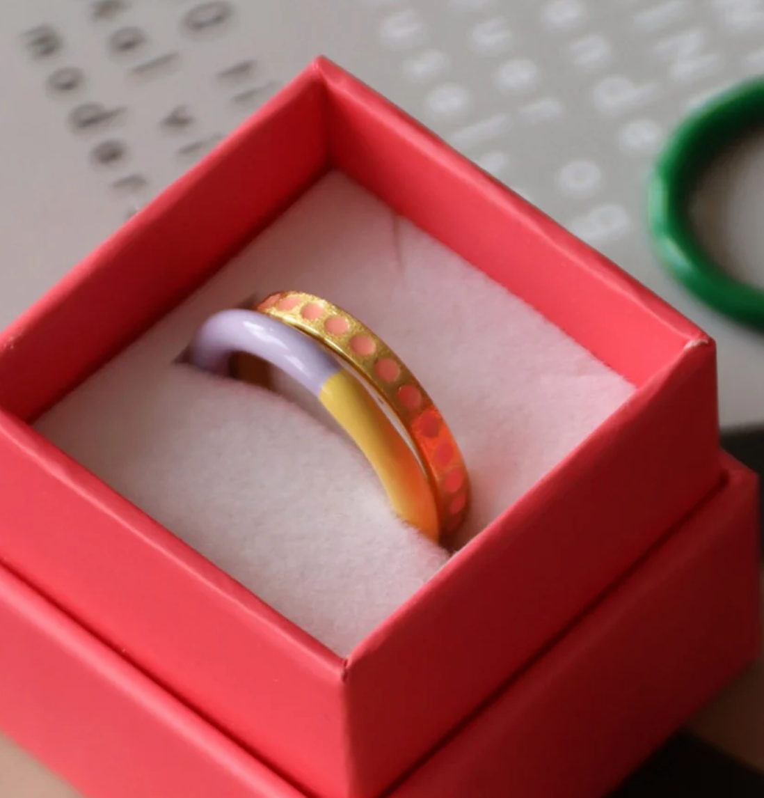 Pattern Ring silber Burnt Coral- LULU