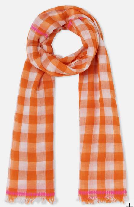 LILAC,GREEN, ORANGE  BUTTERFLY SCARF - DRBLOOM