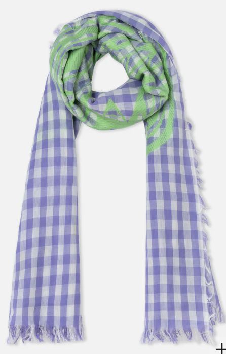 LILAC,GREEN, ORANGE  BUTTERFLY SCARF - DRBLOOM