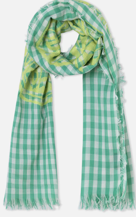 LILAC,GREEN, ORANGE  BUTTERFLY SCARF - DRBLOOM