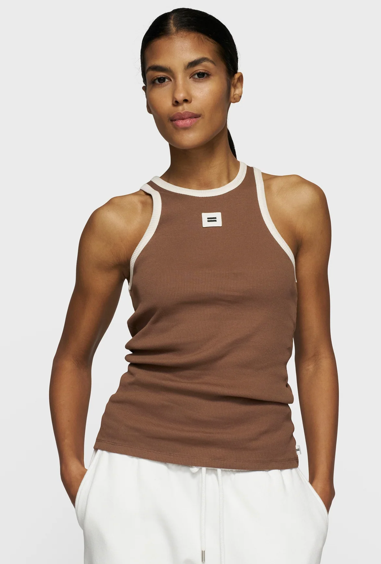 Tank Top rib Contrast Truffleff - 10DAYS