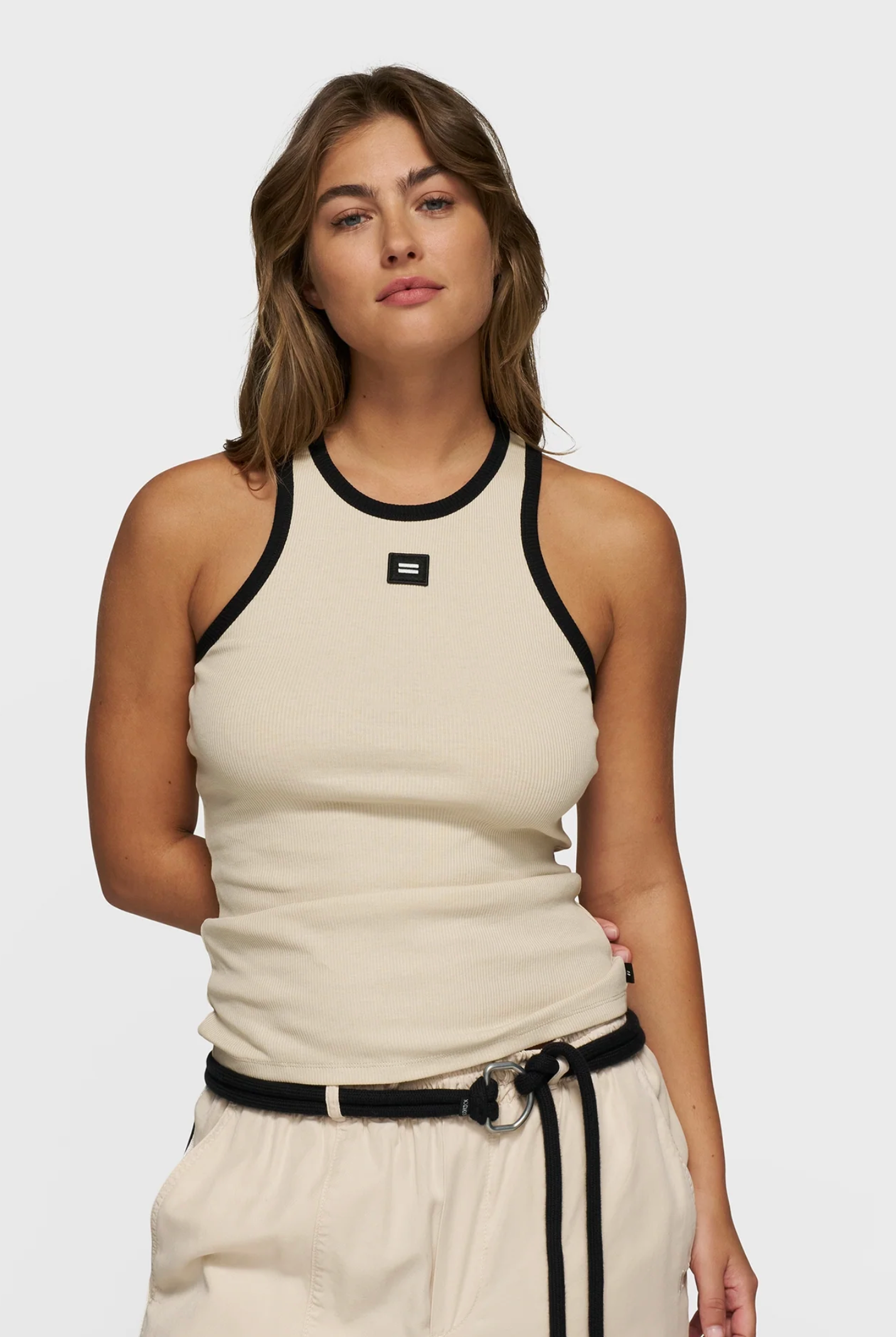 Tank Top rib Contrast Light Earth - 10DAYS