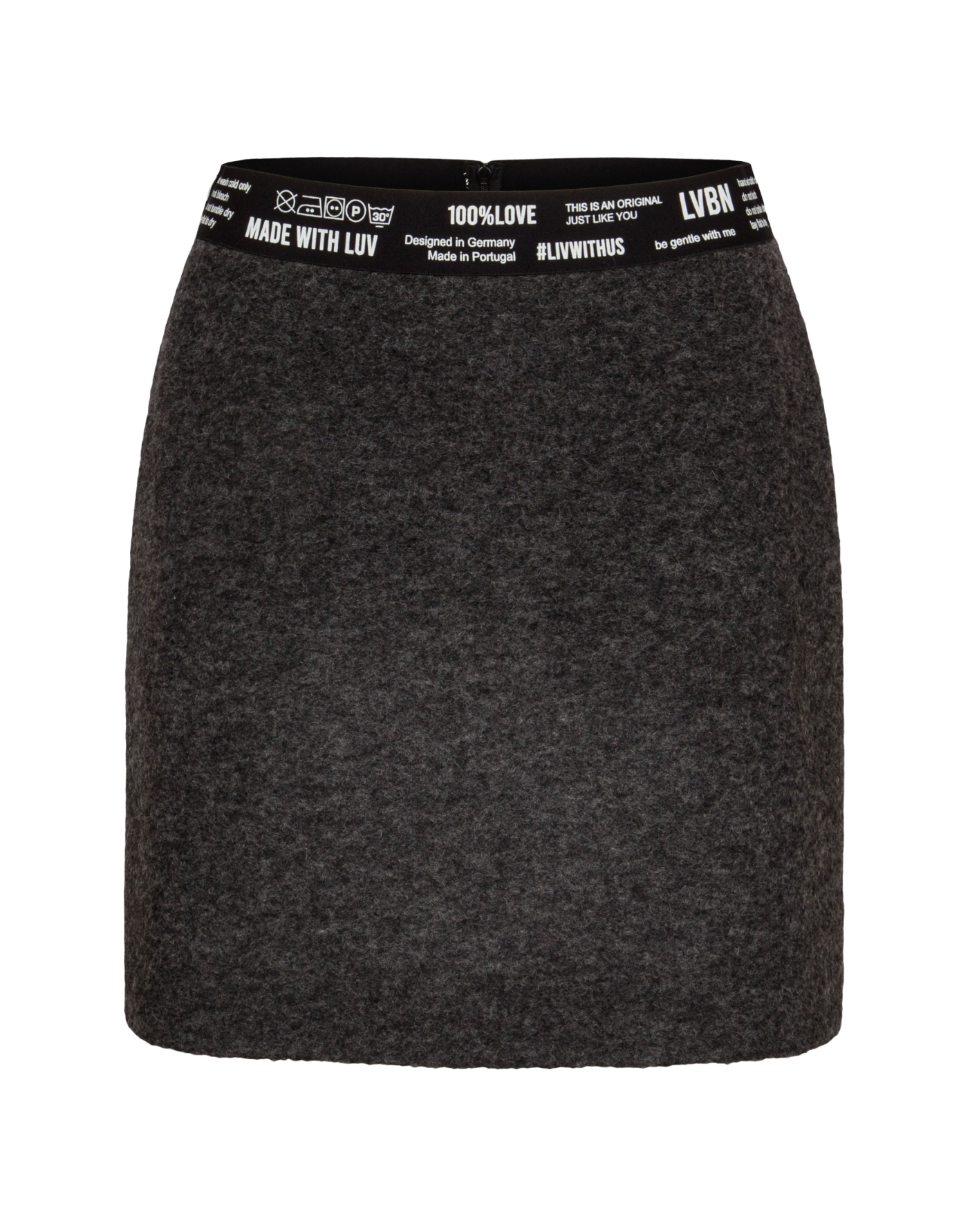SKIRT Wolle grey melange - Liv Bergen