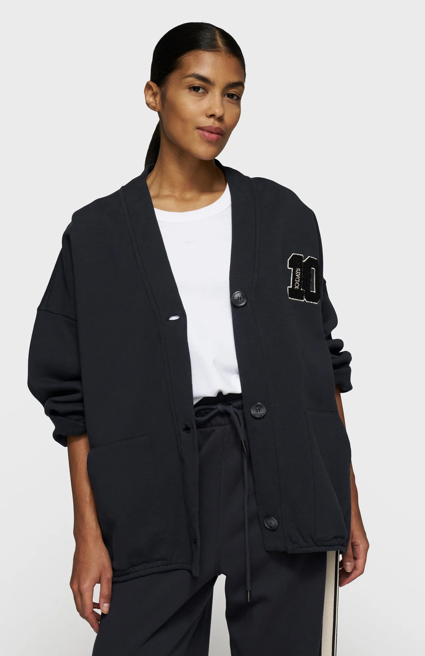 Baseball Cardigan 10 /GOTS dark navy - 10DAYS