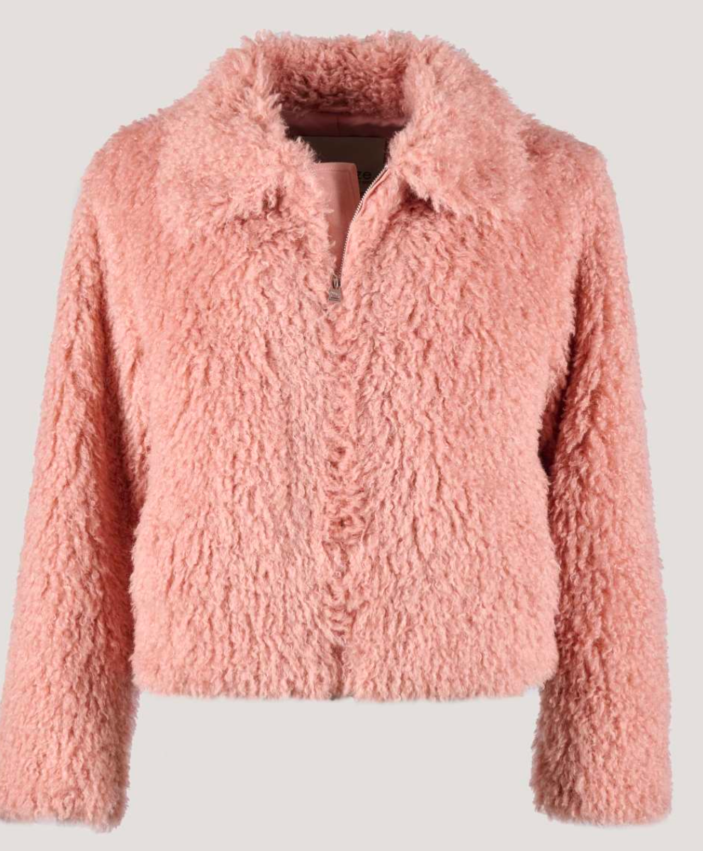 STRAIGHT JACKET FAUX CASHMERE GOAT old rose - maze