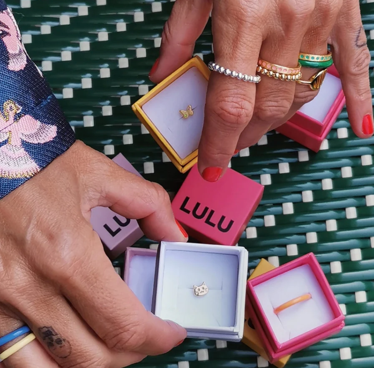 Pattern Ring vergoldet Purple - LULU