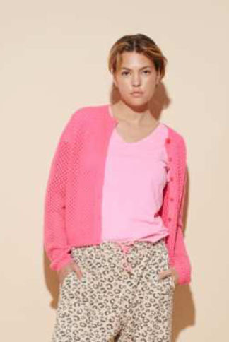 Cardigan Net Stitch  pink. - another brand