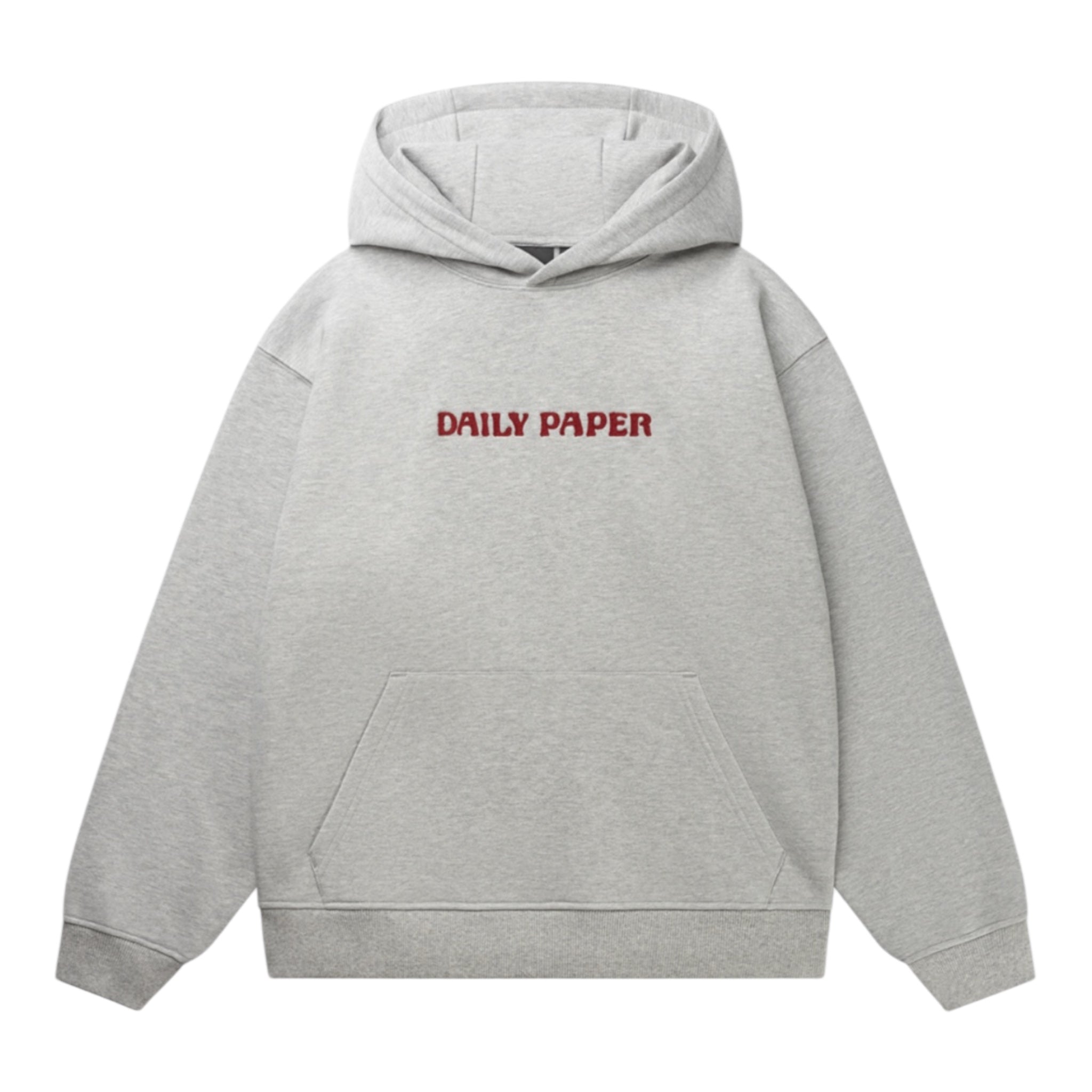 Daily Paper Chain Stitch Oversized Hoodie Grey Melange Front