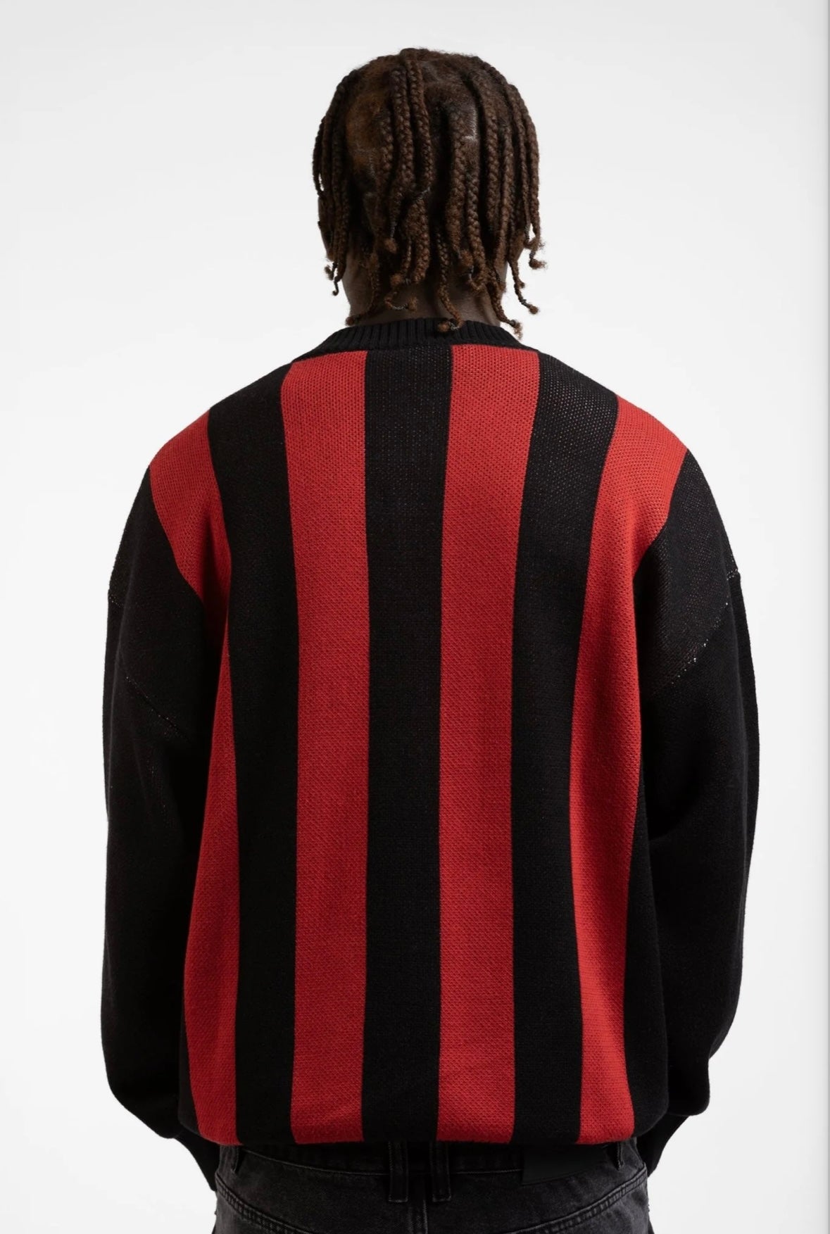 Wasted Paris Blade Sweatshirt Black Fire Red Fit Back