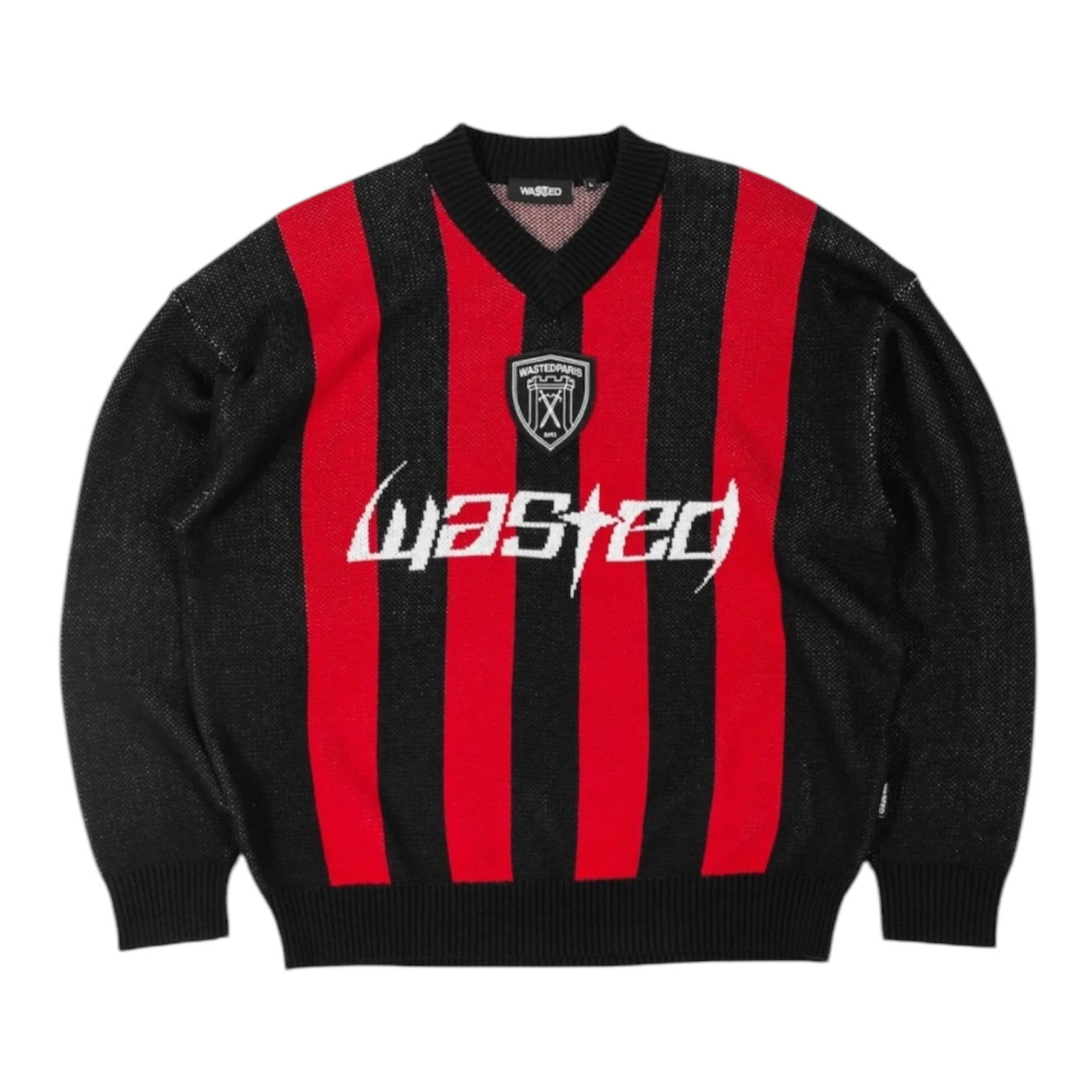 Wasted Paris Blade Sweatshirt Black Fire Red Front