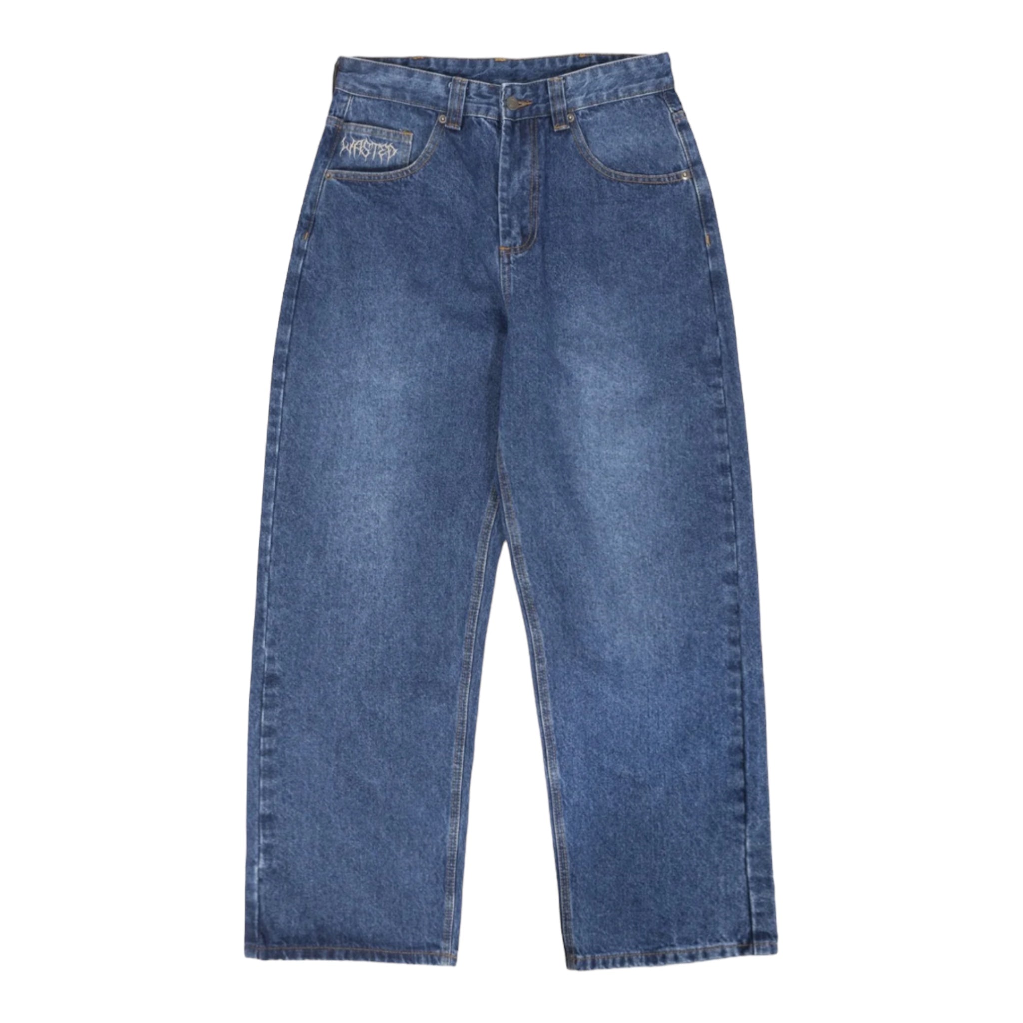 Wasted Paris Casper Feeler Pant Washed Blue Front