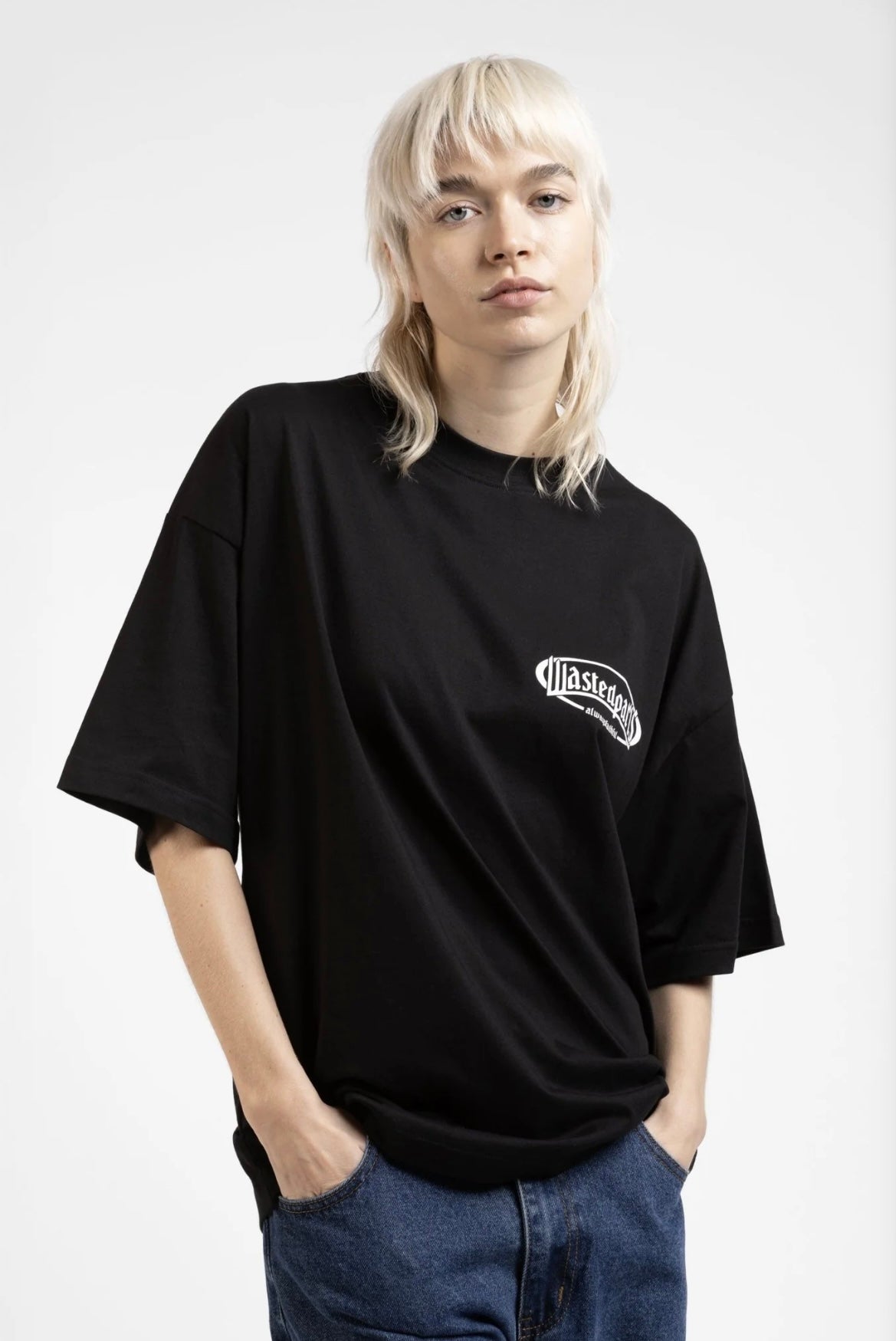 Wasted Paris Yard Boxy T-Shirt Black Fit 2