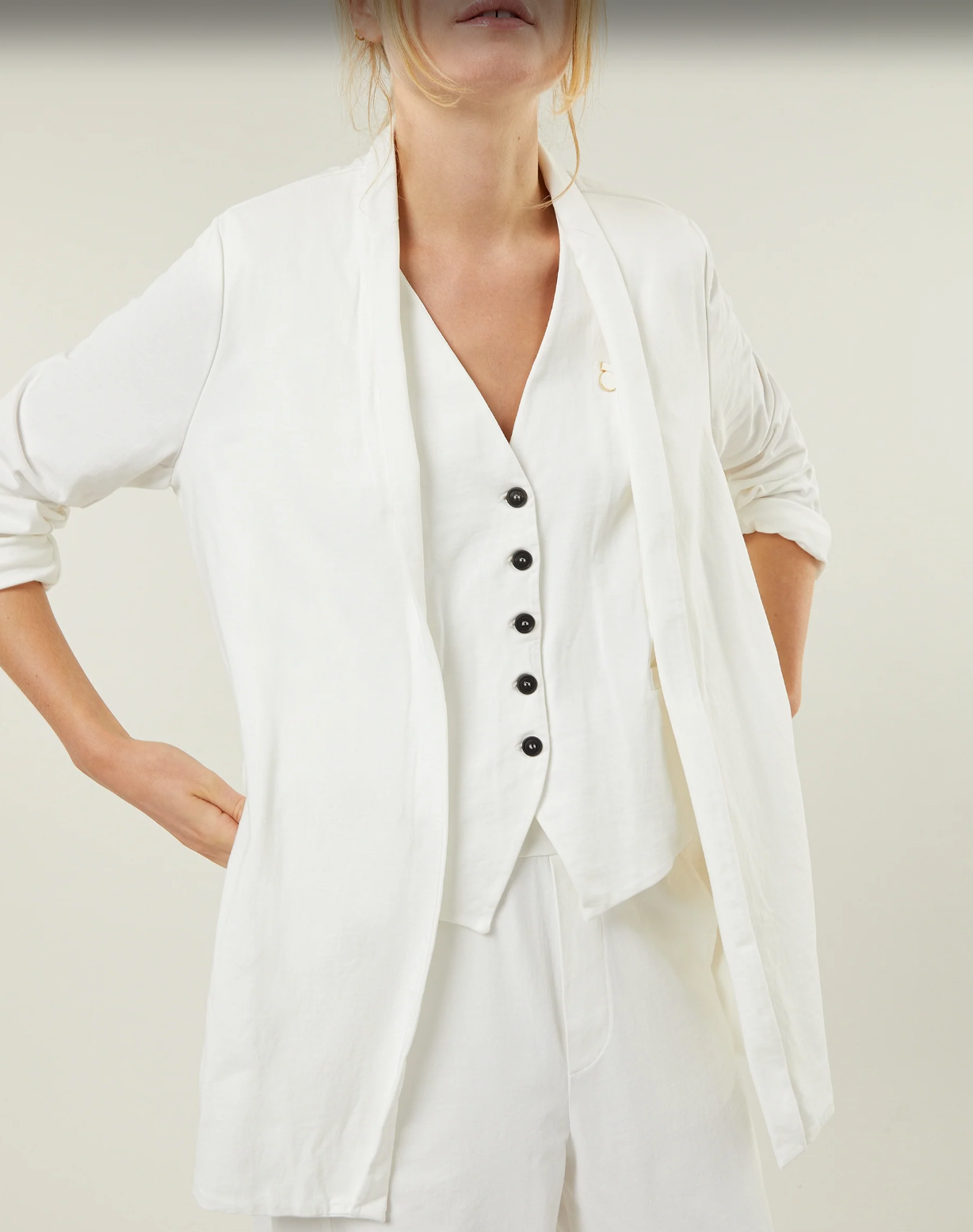 Blazer Dry Jersey ecru - 10DAYS