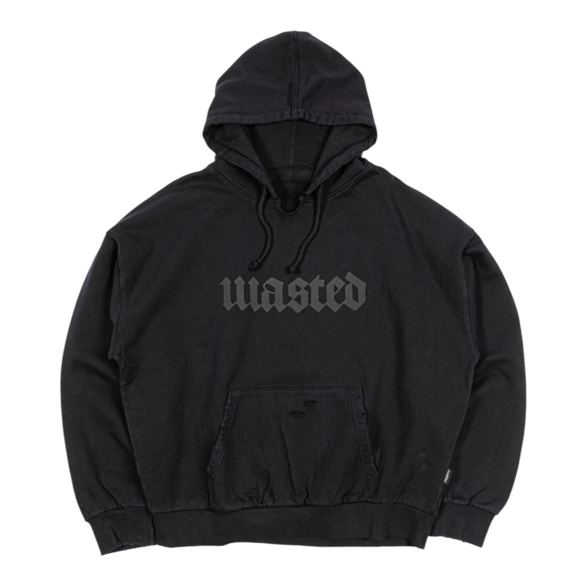 Skive Boxy Hoodie Washed Black - Wasted Paris