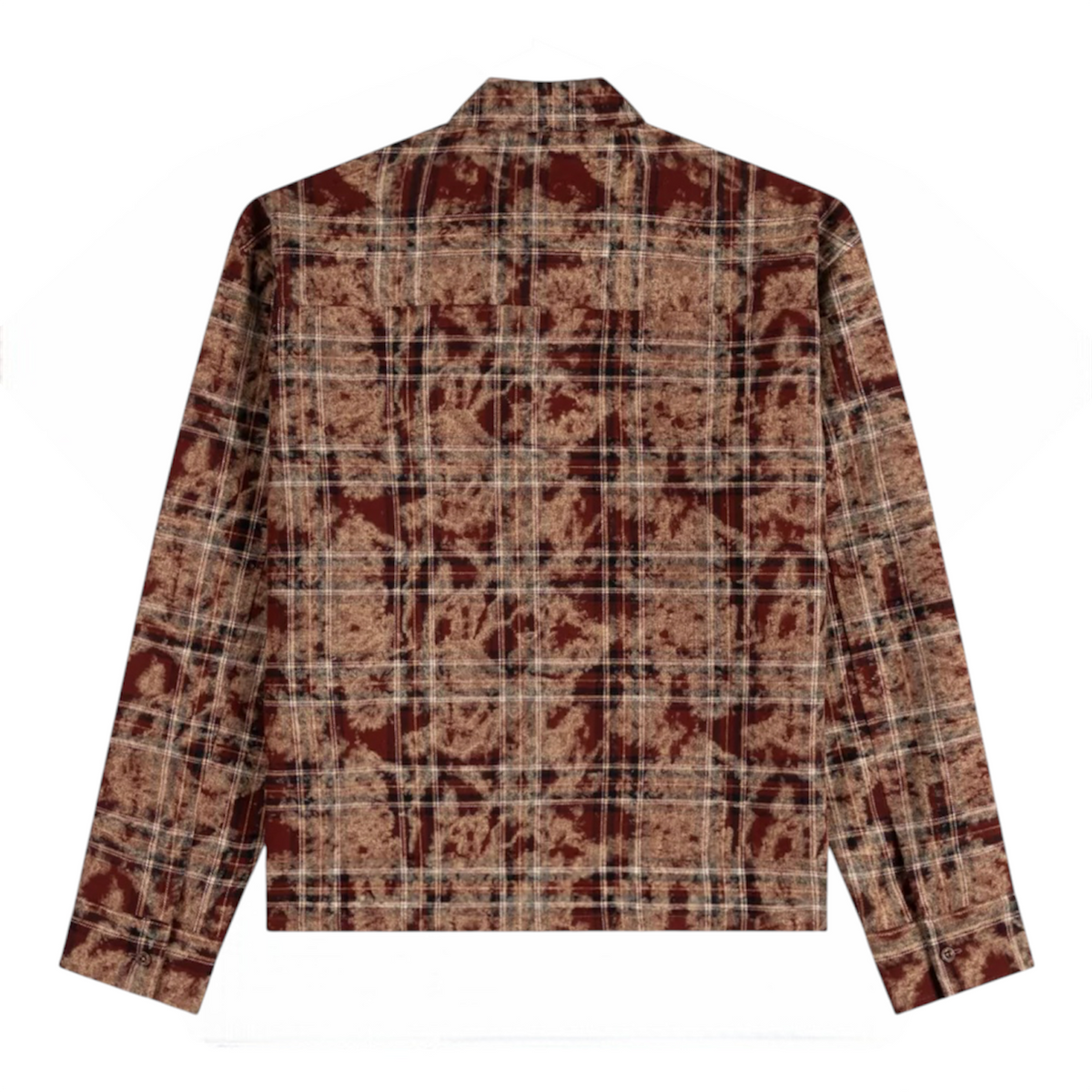 Washed Check LS Shirt Burgundy - Daily Paper