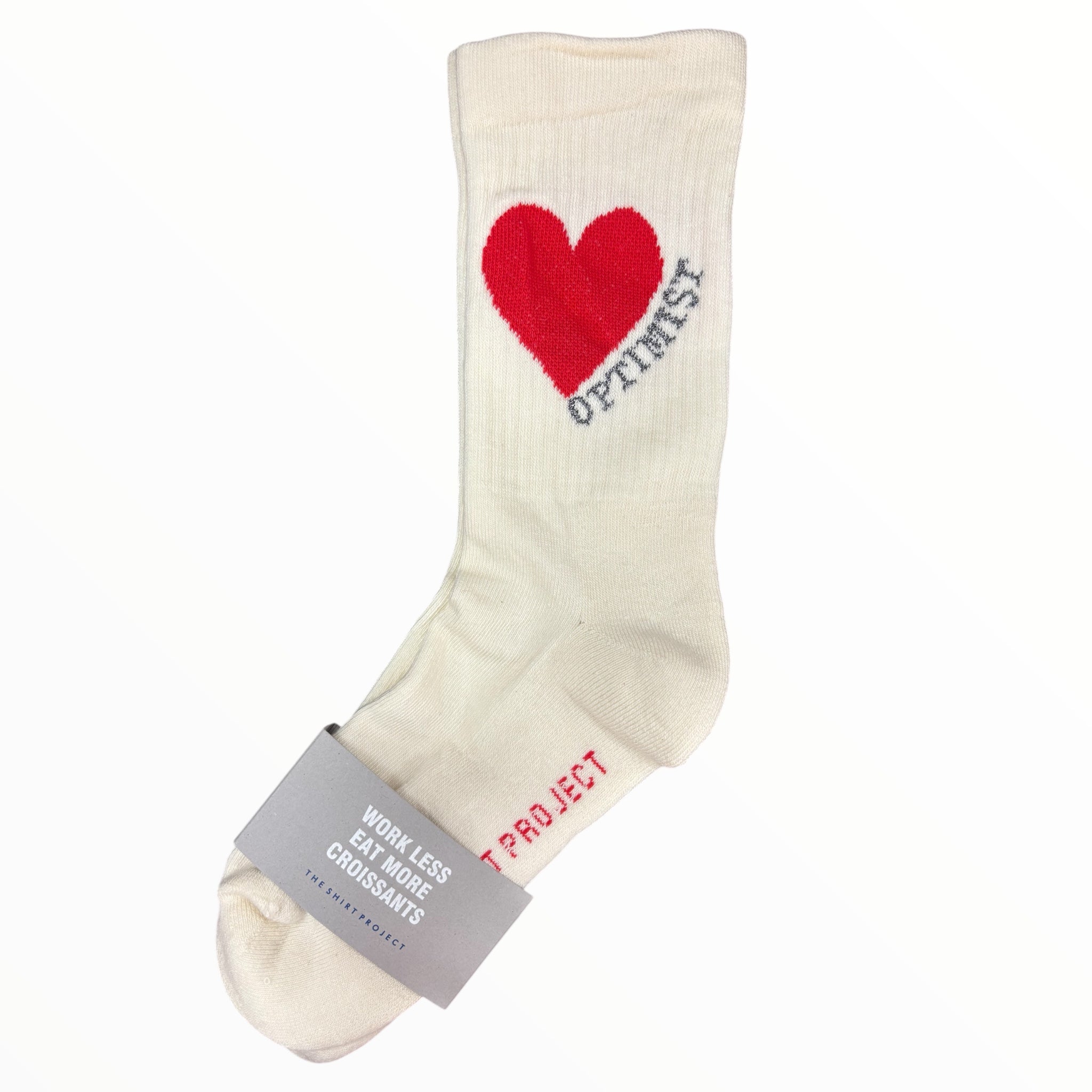 Socken Herz Optimist soft white  - The Shirt Project