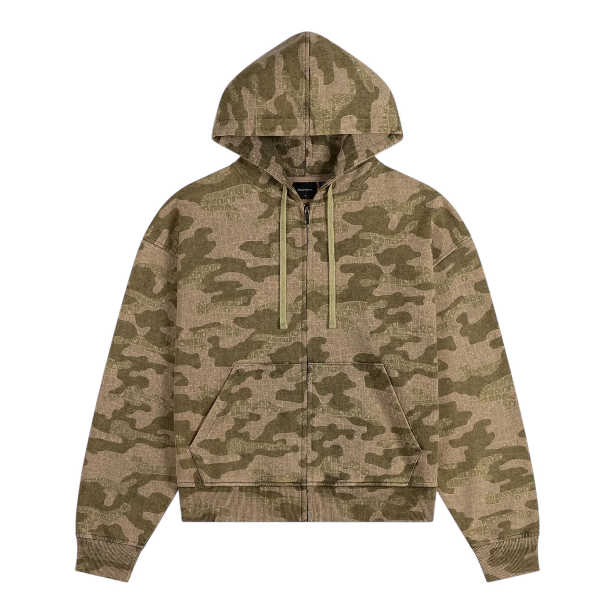Aop Boxy Camo Zip Up Hoodie - Daily Paper