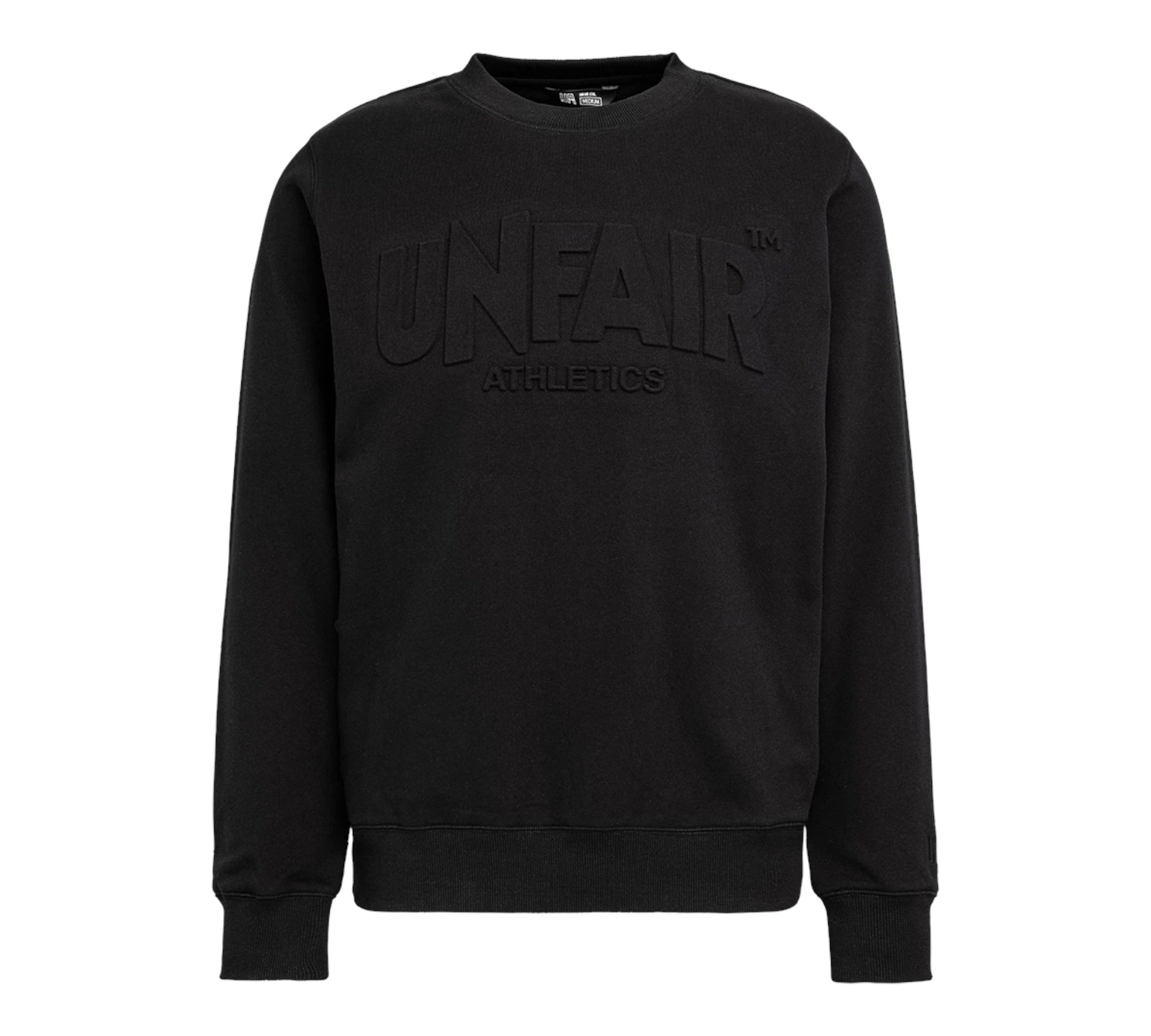 Classic Label 3D Crewneck Black - Unfair Athletics