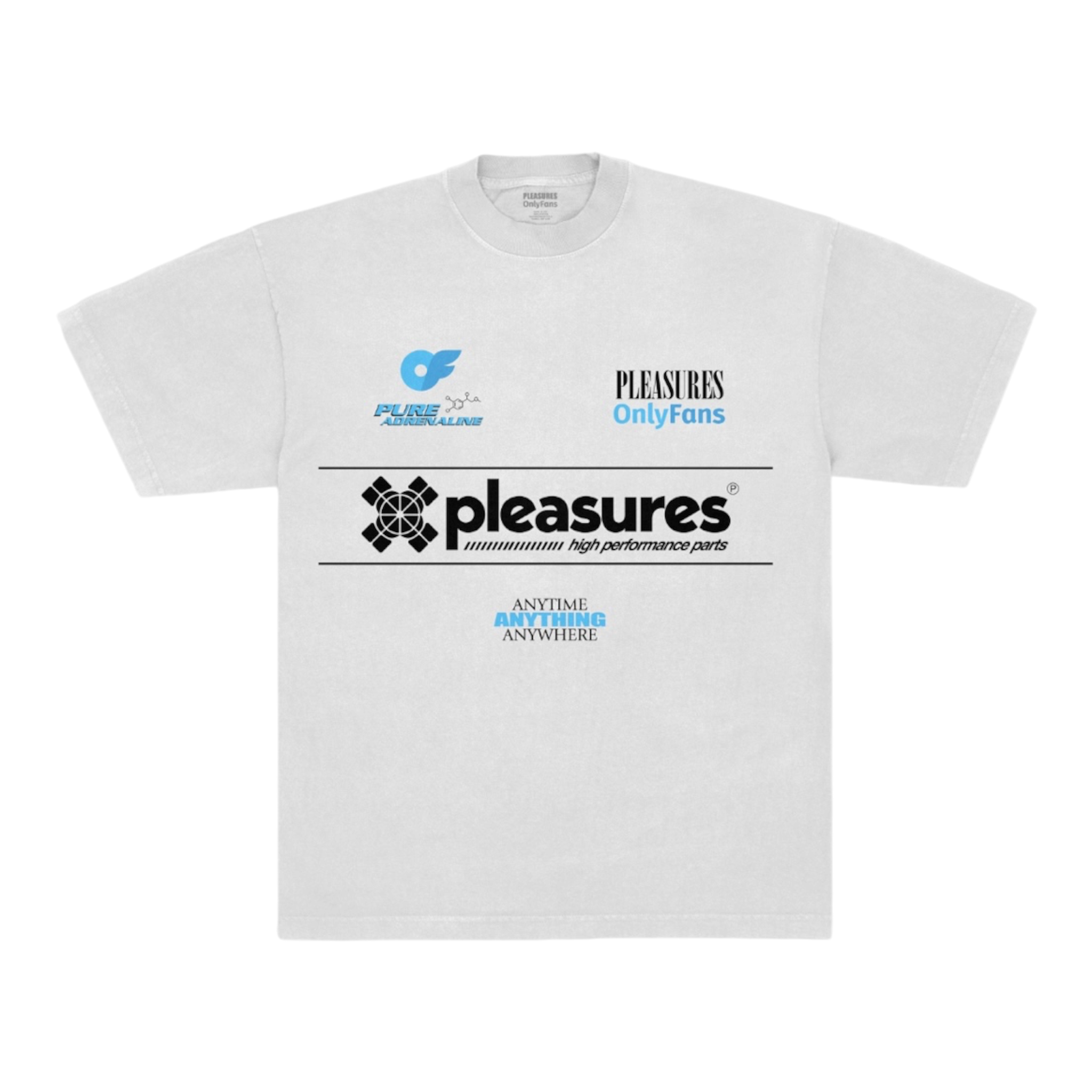 Pleasures x OnlyFans Helmet T-Shirt White - Pleasures