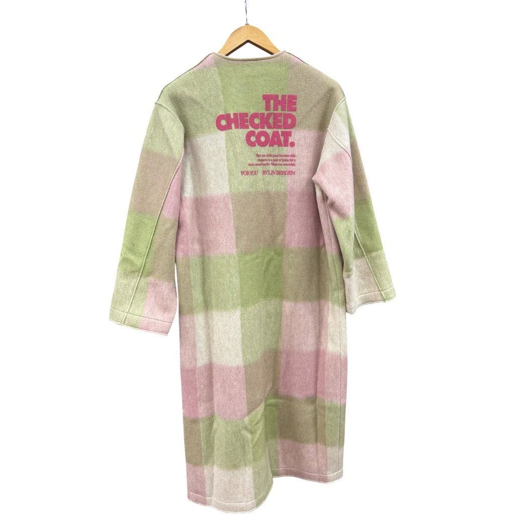 Mantel  SPLIT CHECK GREEN  Liv Bergen