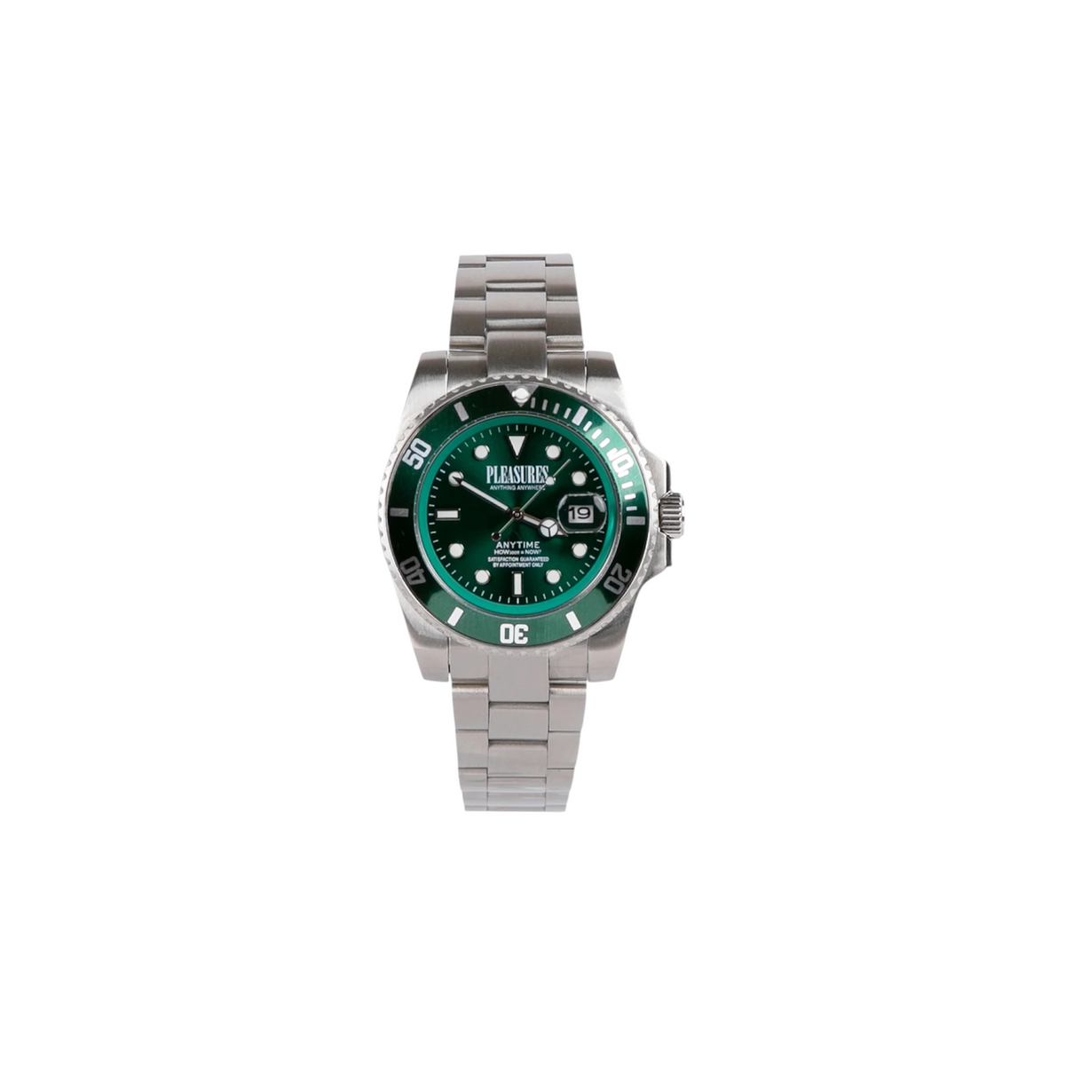 Anytime Watch Green/Silver - Pleasures