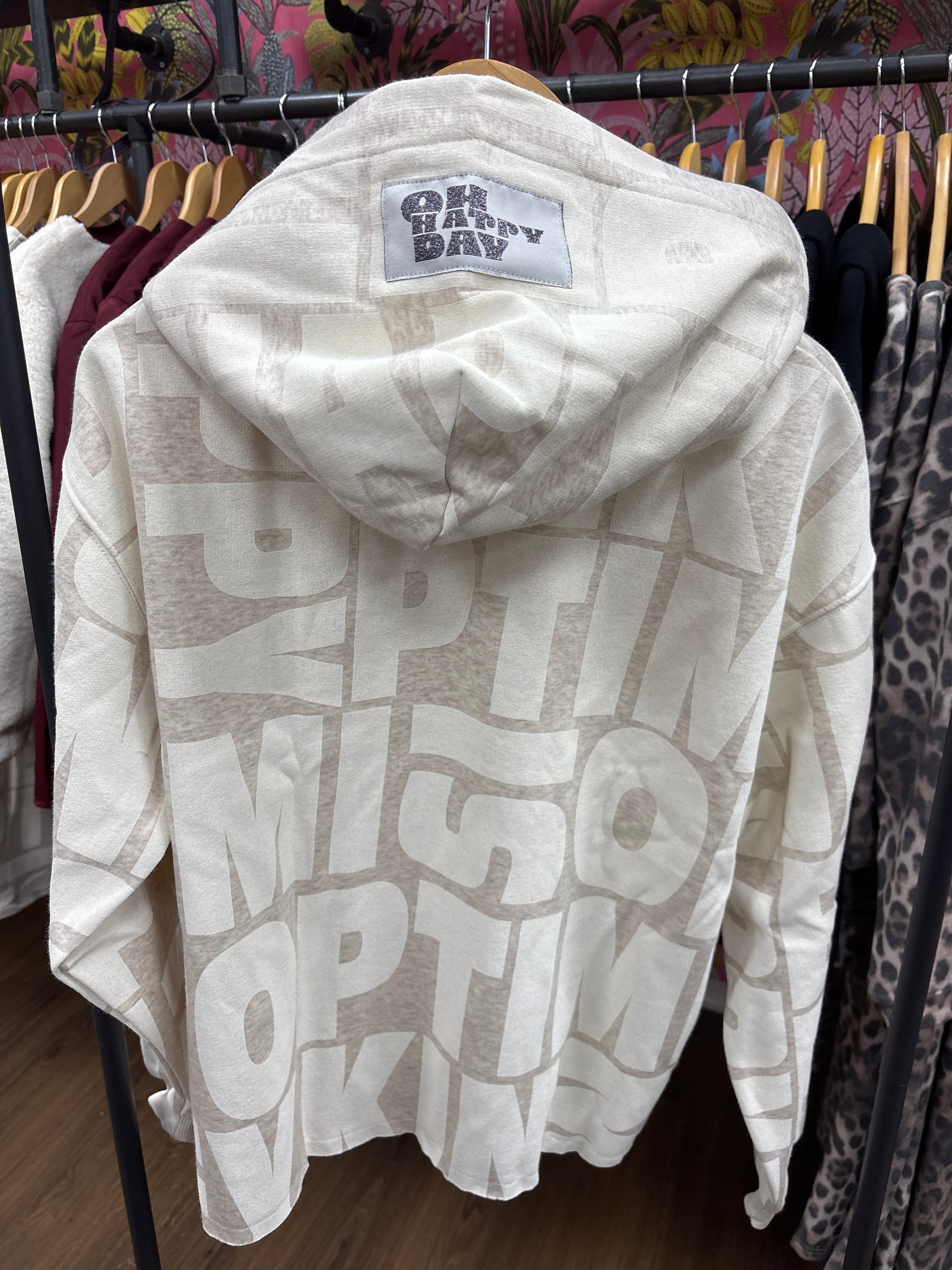 Hoodie AOP Optimist light beige   - The Shirt Project