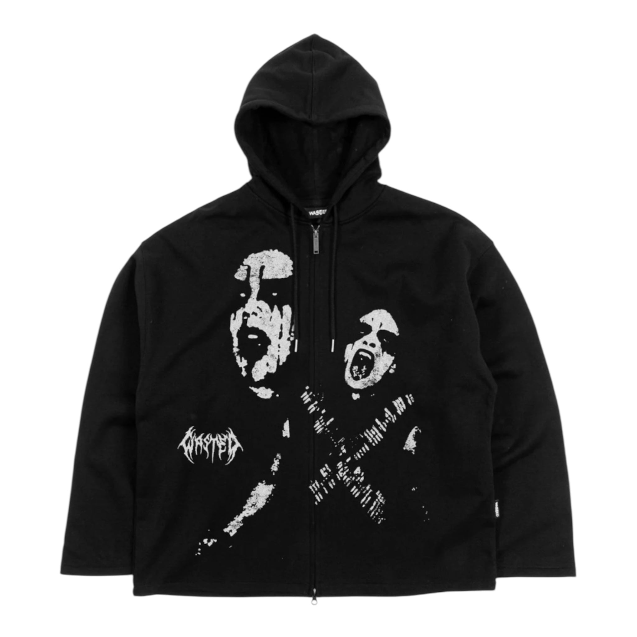 Wrath Zip-Hoodie Black - Wasted Paris