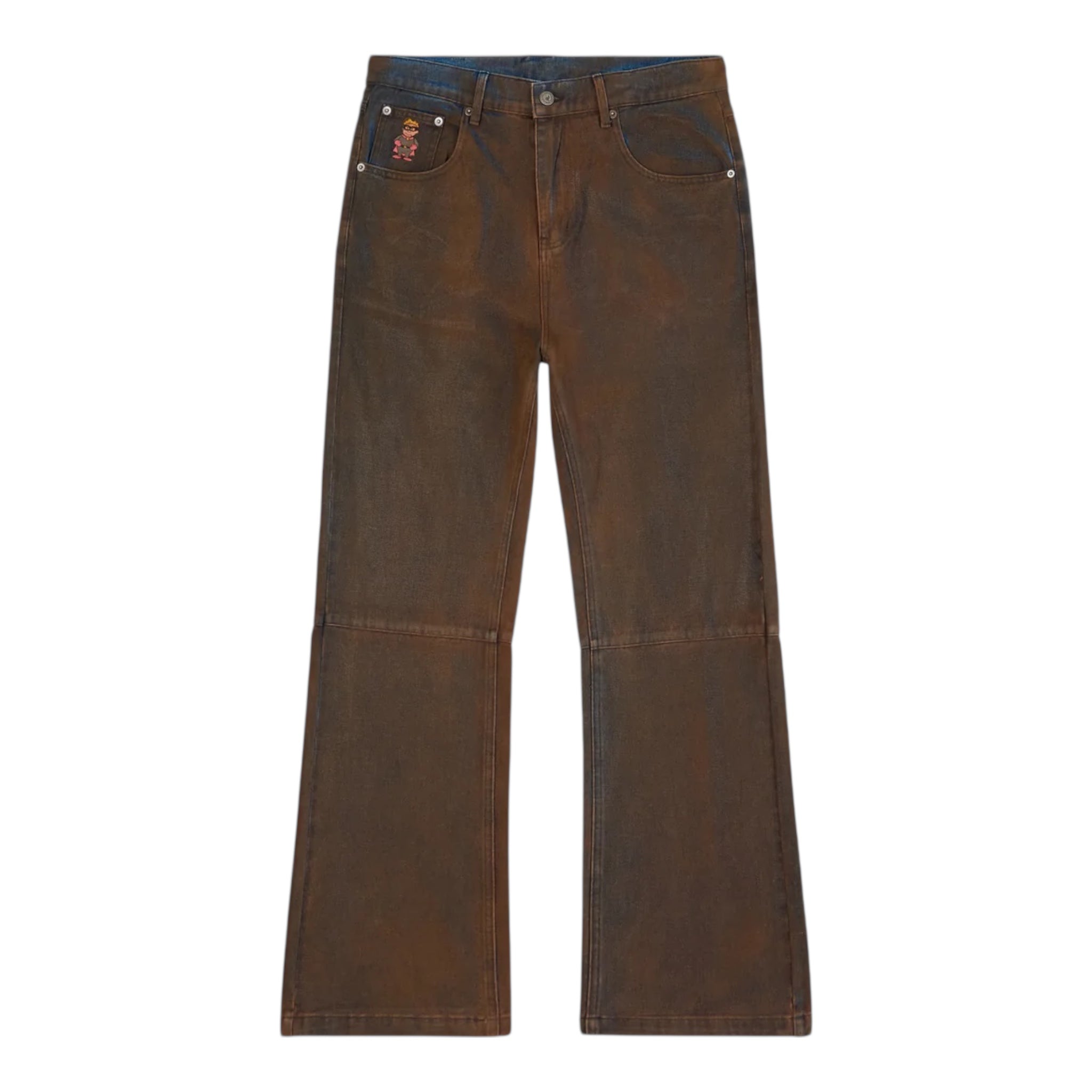 Mud Washed Flare Pant Brown - KidSuper
