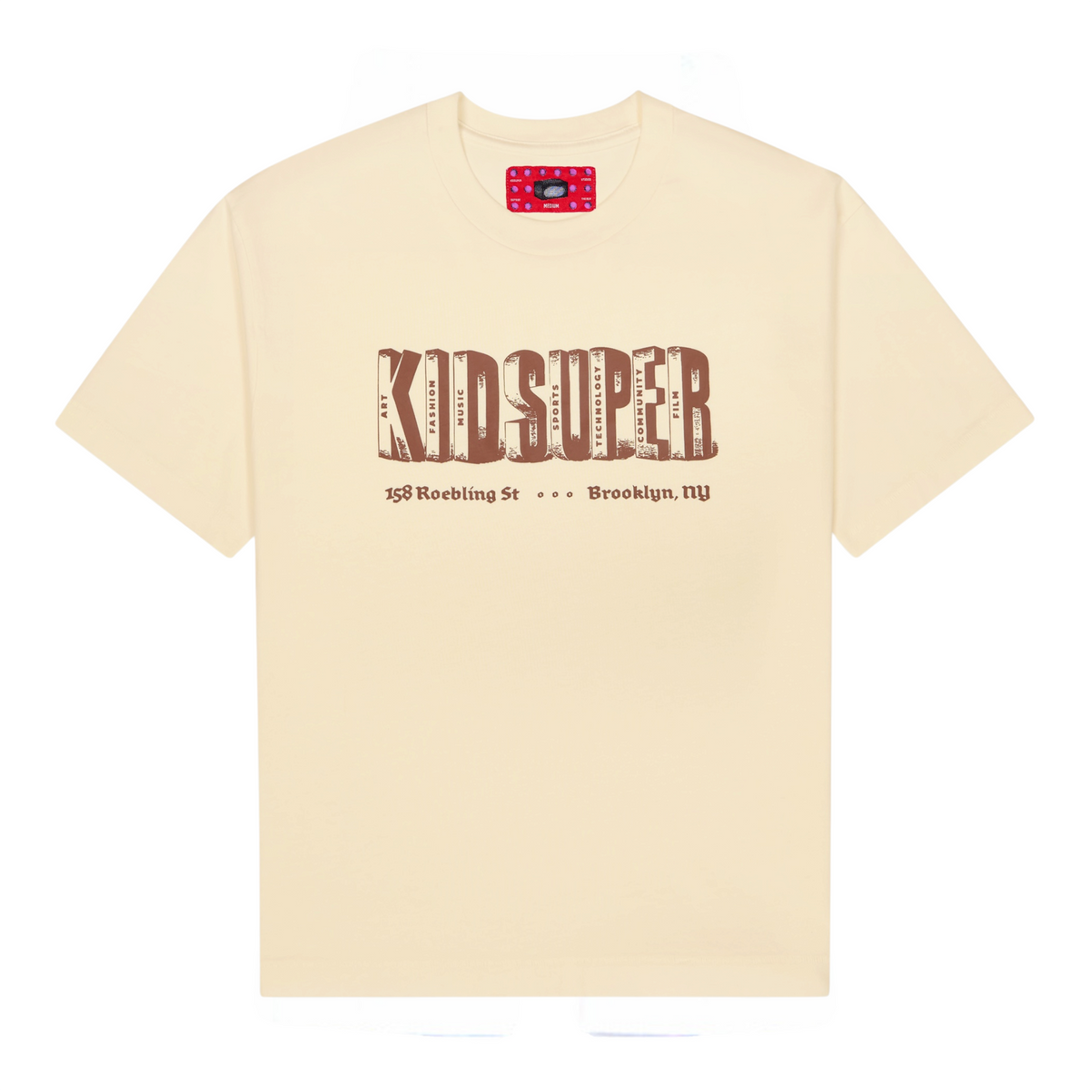 Block Letters Tee Cream - KidSuper