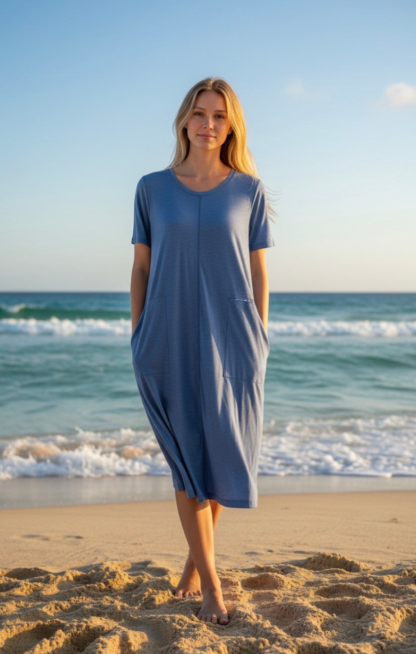 KLEID BLUE  - The Shirt Poject
