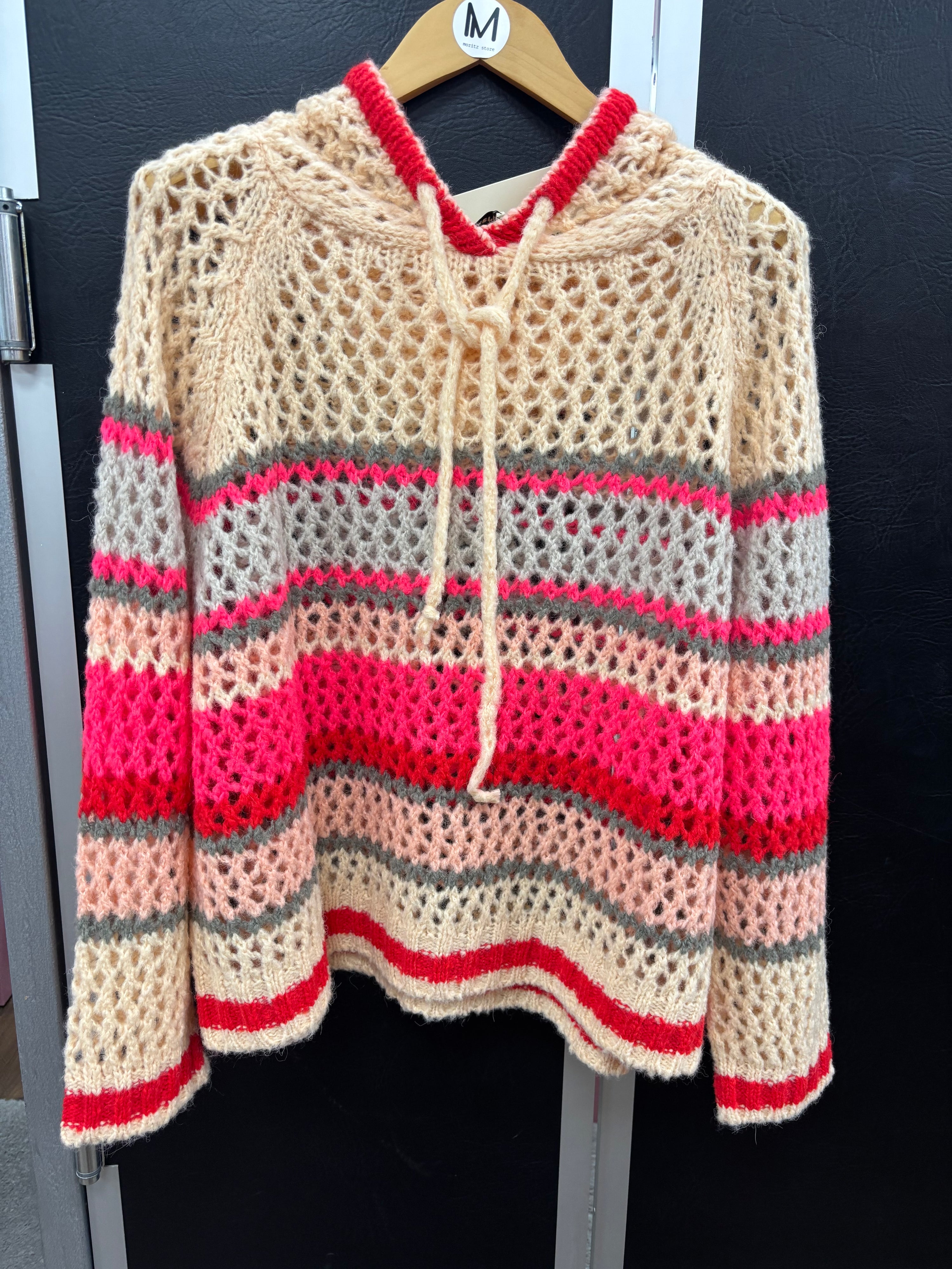 HOODIE CROCHET WOOL - Liv Bergen
