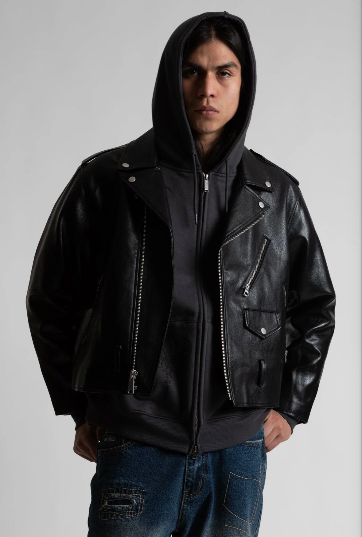Taunt Biker Jacket Black - Wasted Paris