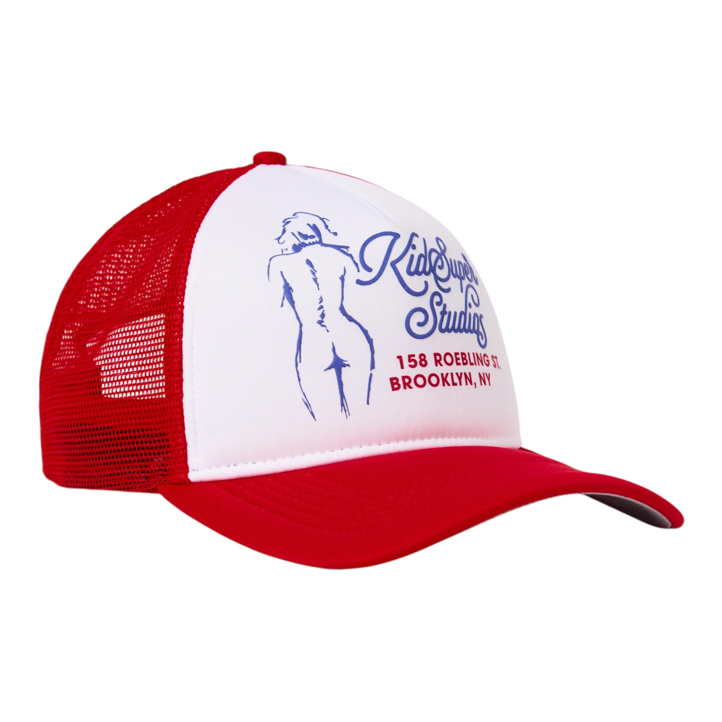 Puff Print Trucker Hat Red - KidSuper