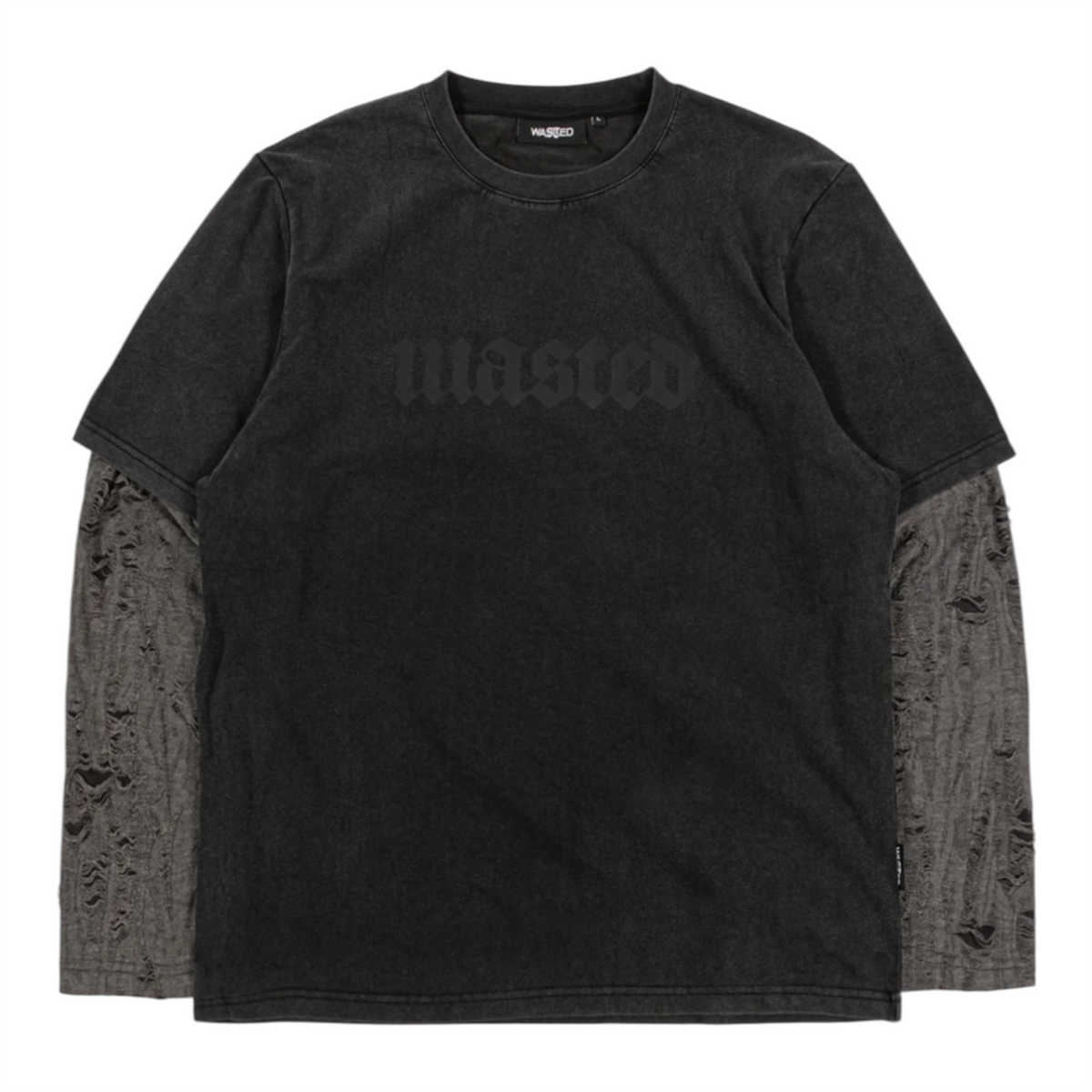 Skive T-Age Longsleeve Black Charcoal - Wasted Paris