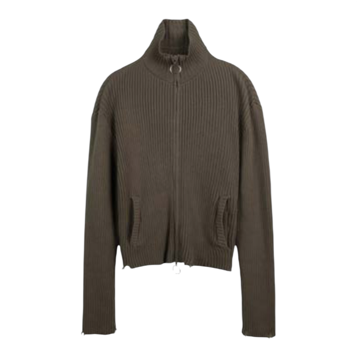 Hench Knit Zip Olive - Basketcase Gallery