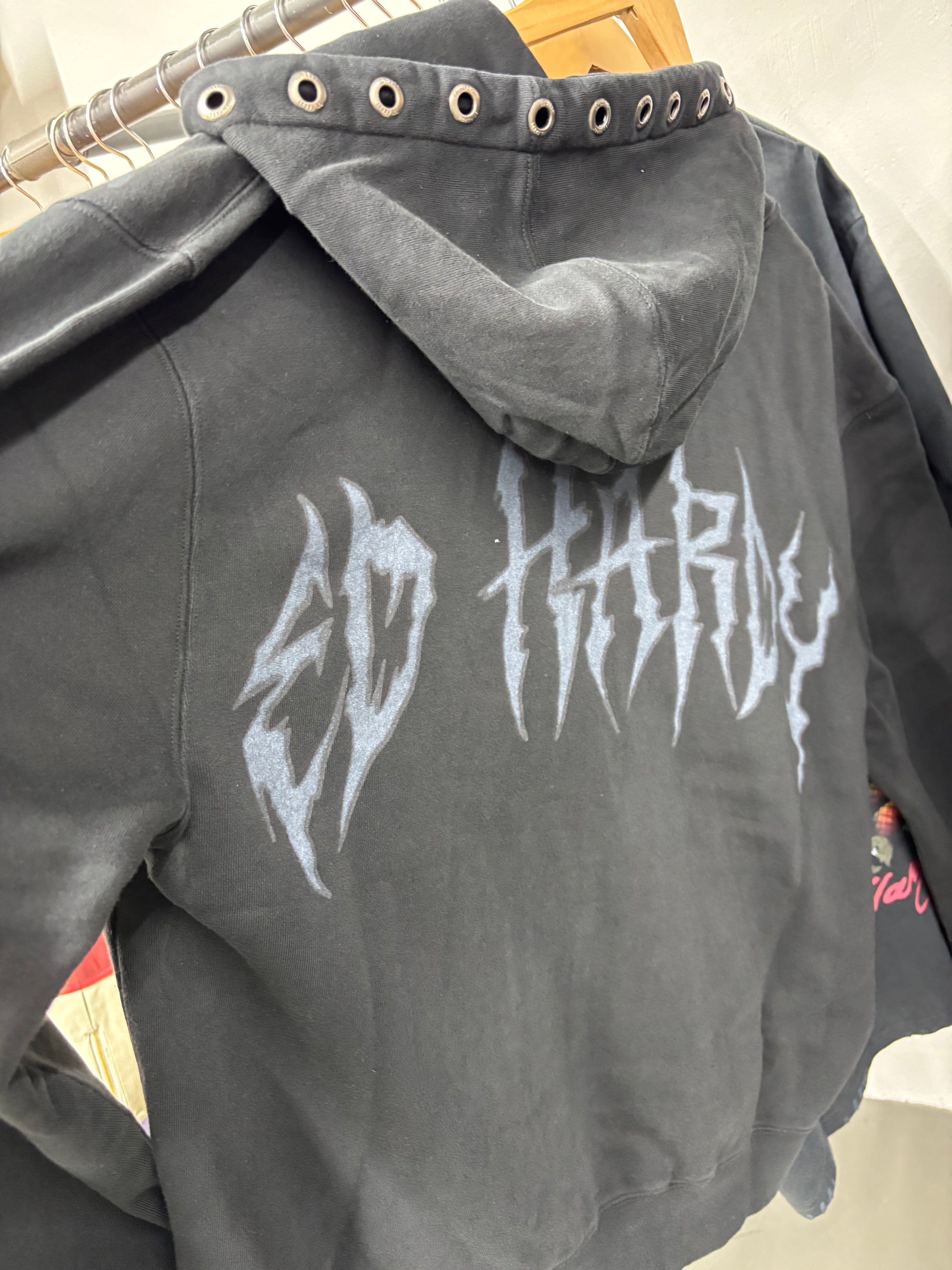 Skeleton On Acid Zip Thru Hoodie - Ed Hardy