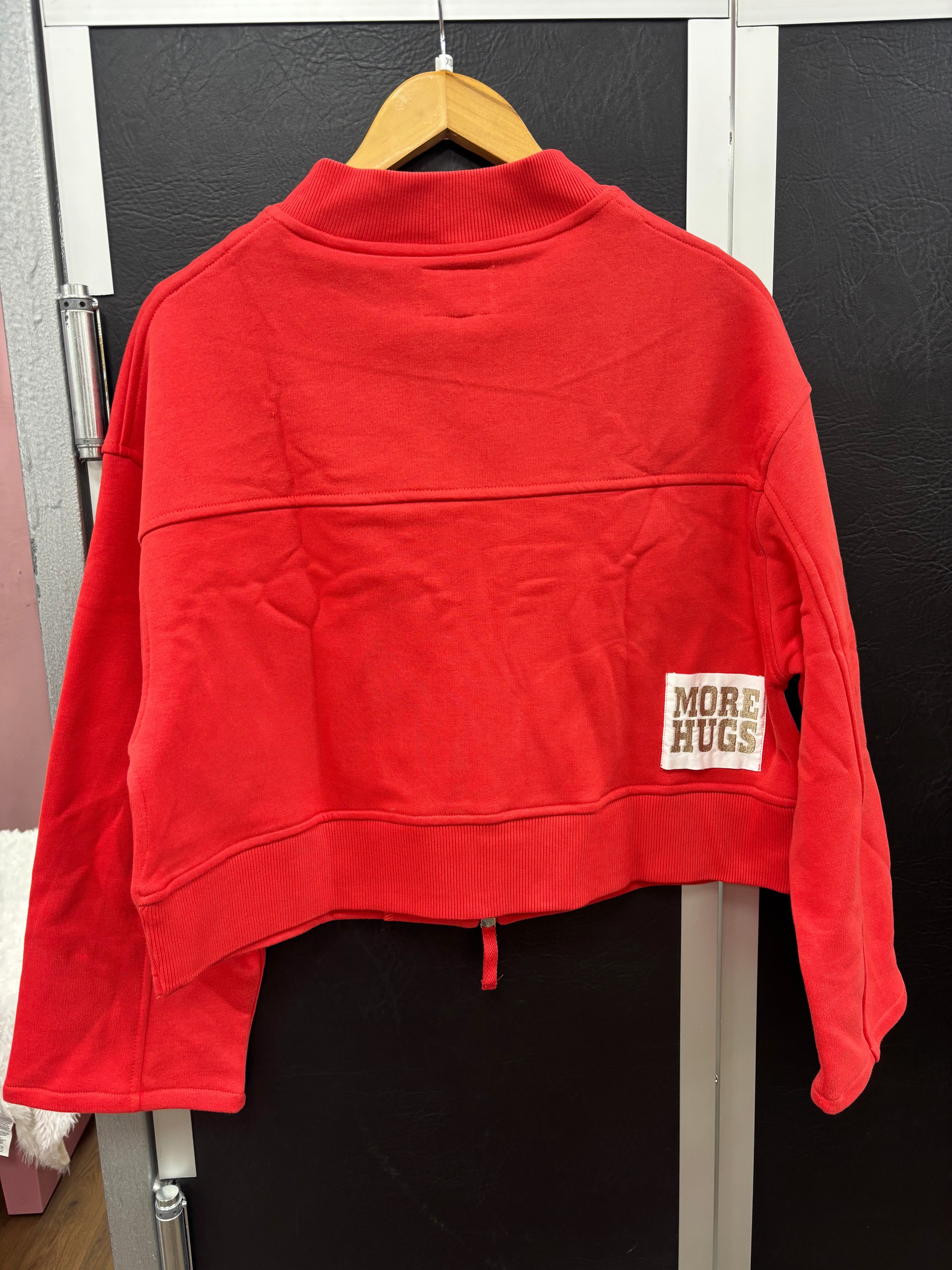 Sweatjacke Zipper in rose und rot -  The Shirt Project
