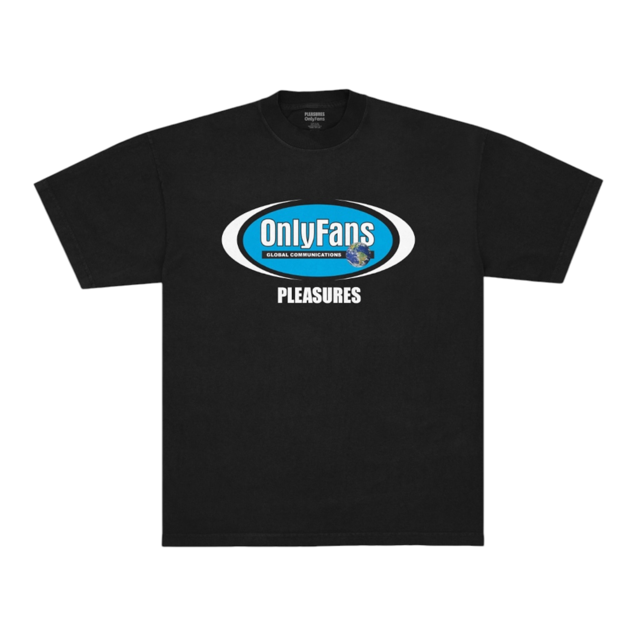 Pleasures x OnlyFans Global Communications T-Shirt Black - Pleasures