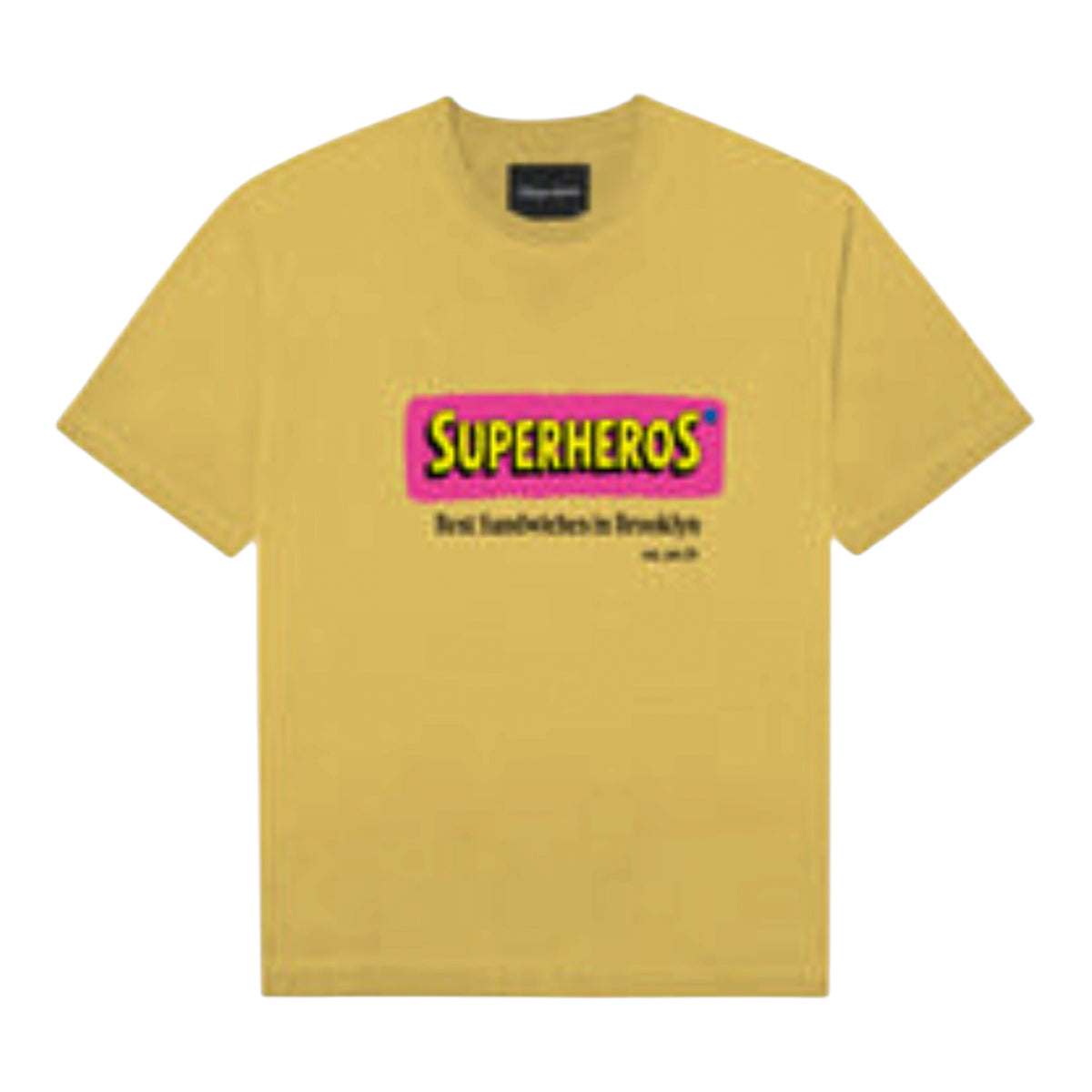 Superheroes Tee Mustard - KidSuper