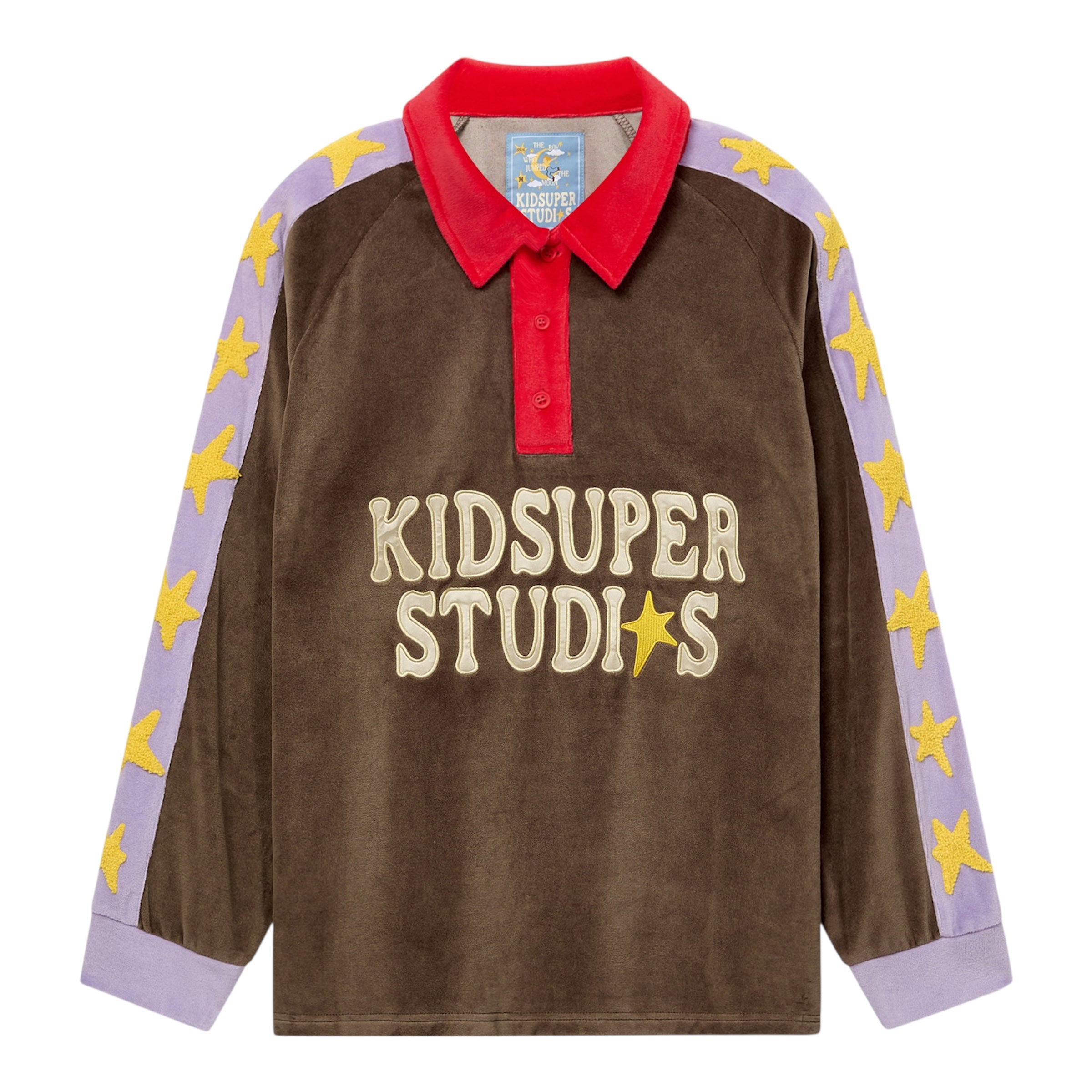 Velour Stars Rugby Brown - KidSuper