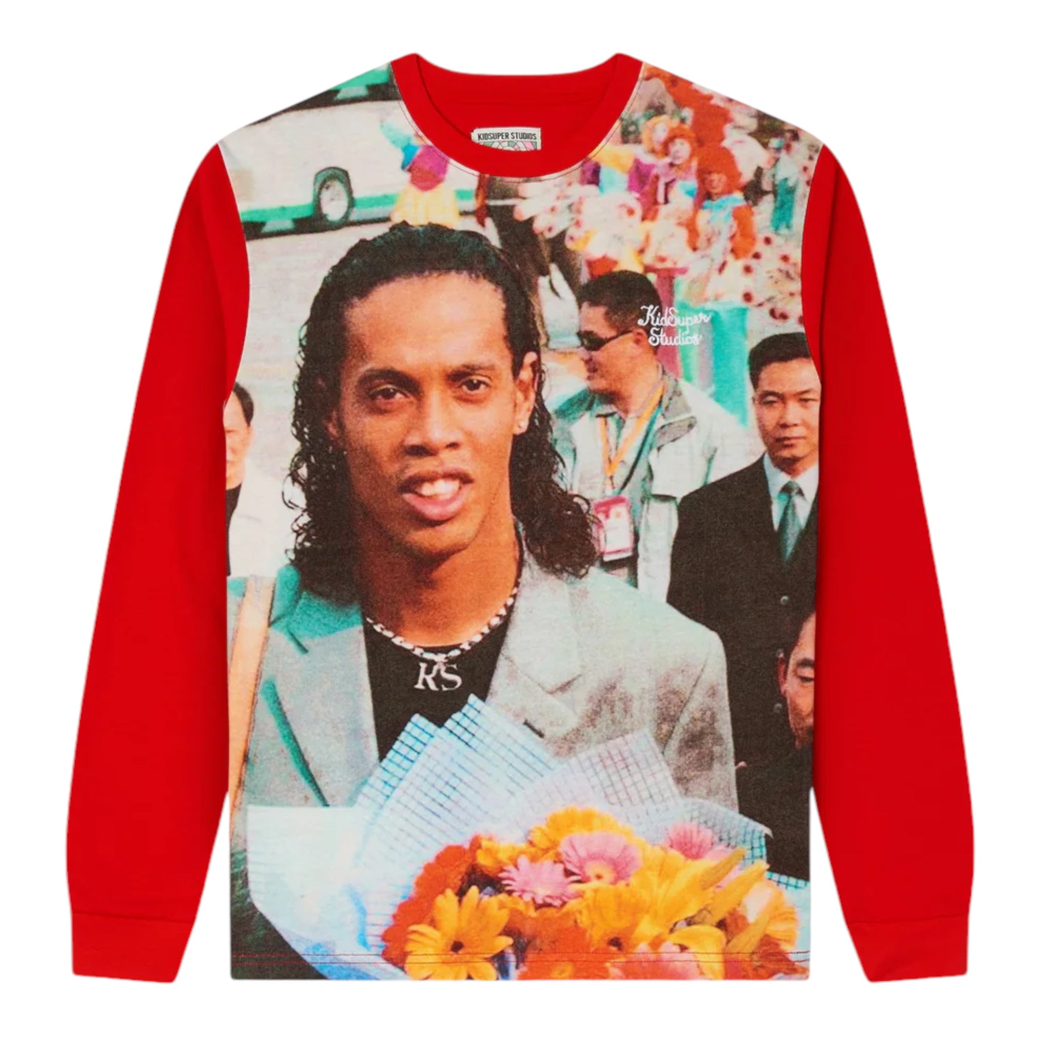 Ronaldinho x KidSuper Printed Longsleeve Red - Kidsuper