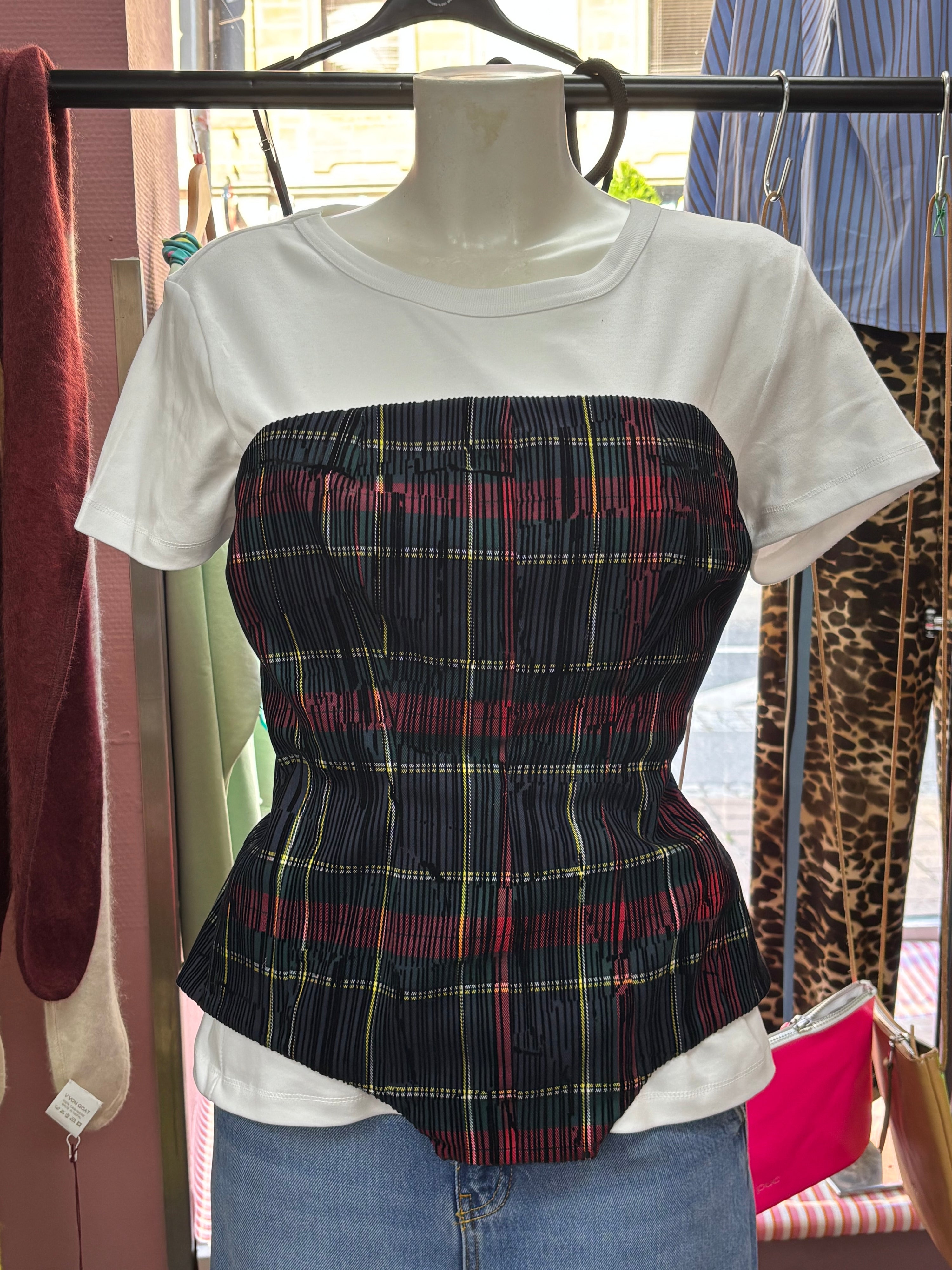 Bandeau TOP TARTAN BLU - SHIRTAPORTER