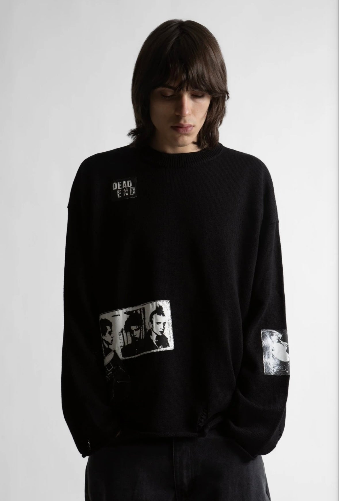 Taunt Ripped Sweatshirt Black - Wasted Paris