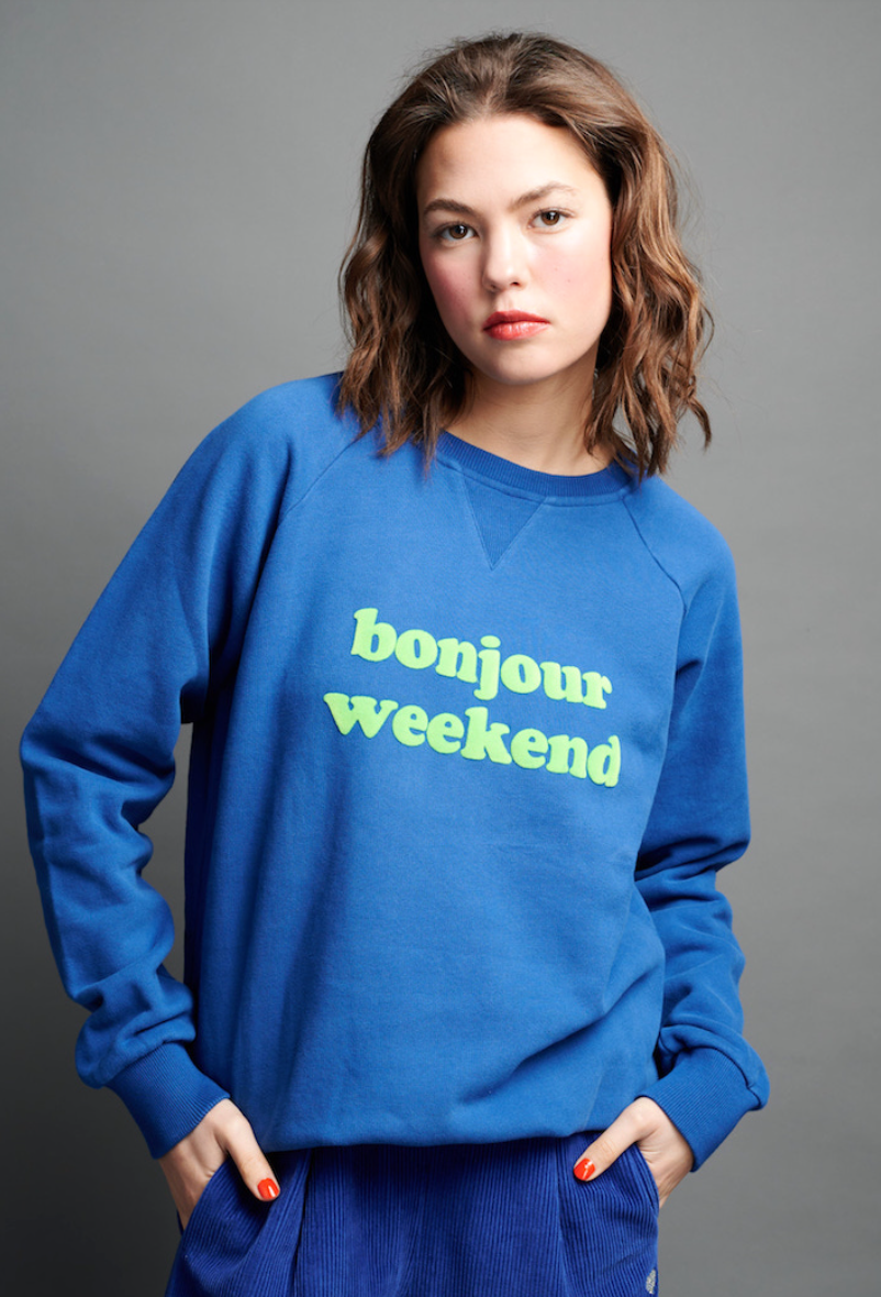 Bonjour Weekend Sweater blau - another brand