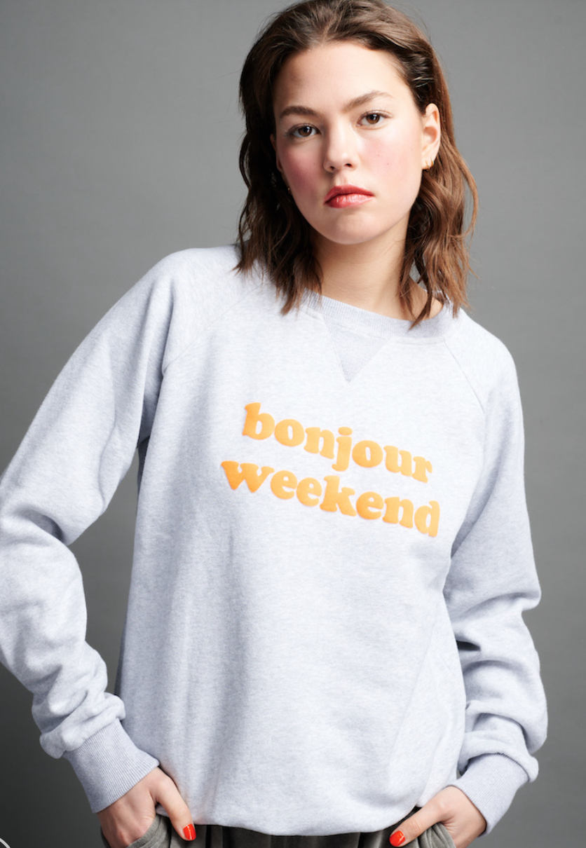 Bonjour Weekend Sweater grau - another brand