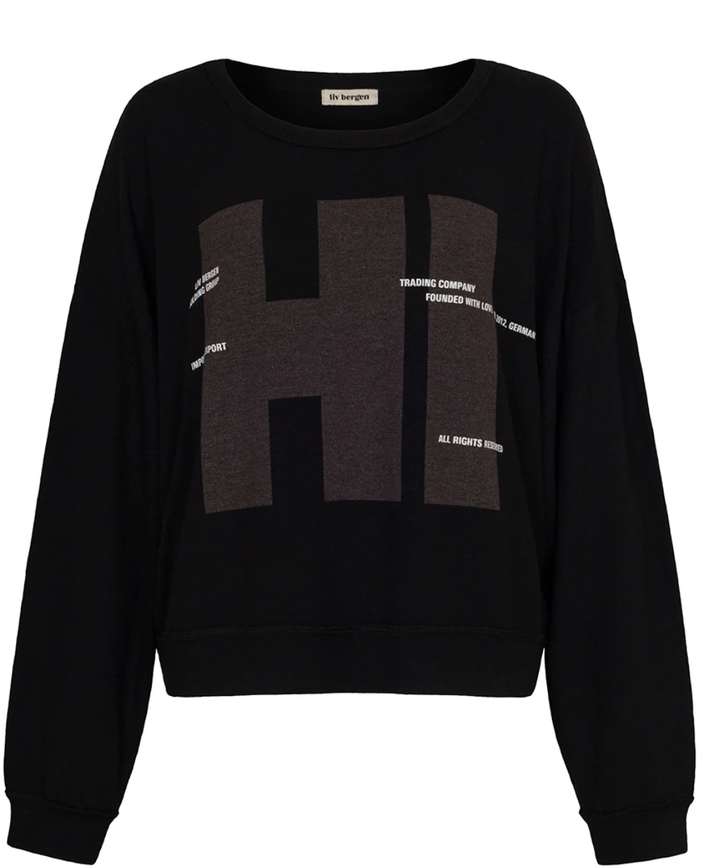 Sweater HI in black - Liv Bergen